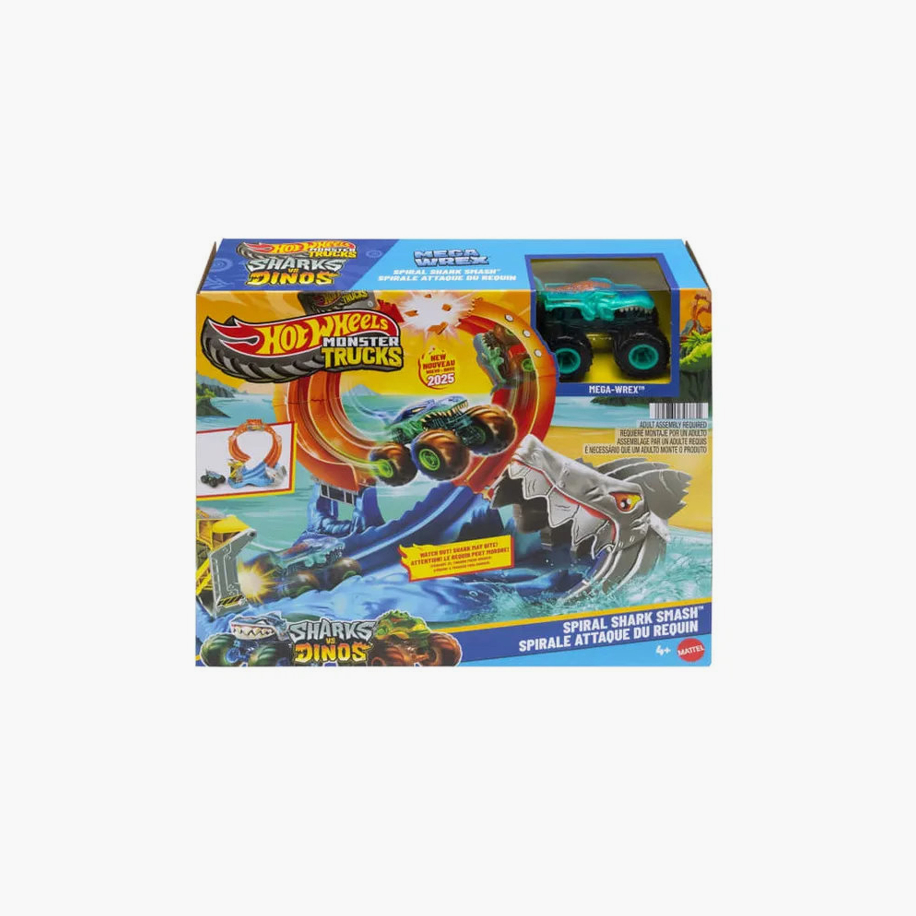 مجموعة لعب سبايرال شارك سماش مونستر تراكس من هوت ويلز-toys-playvehicles-vehicleplaysets-image-4
