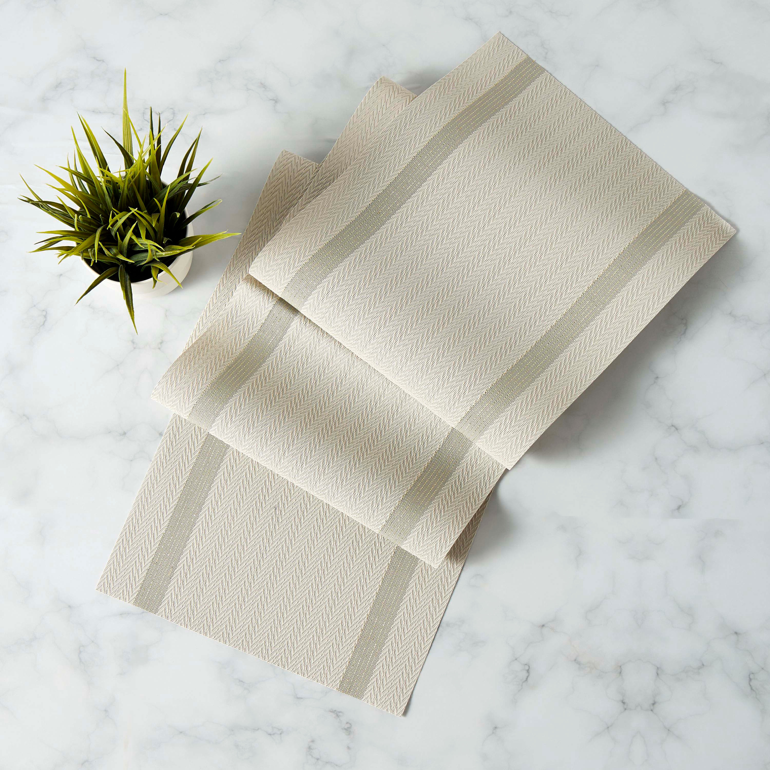 Textured 5-Piece Placemat and Runner Set-household-dining-tablelinen-runnersandtablecovers-image-2
