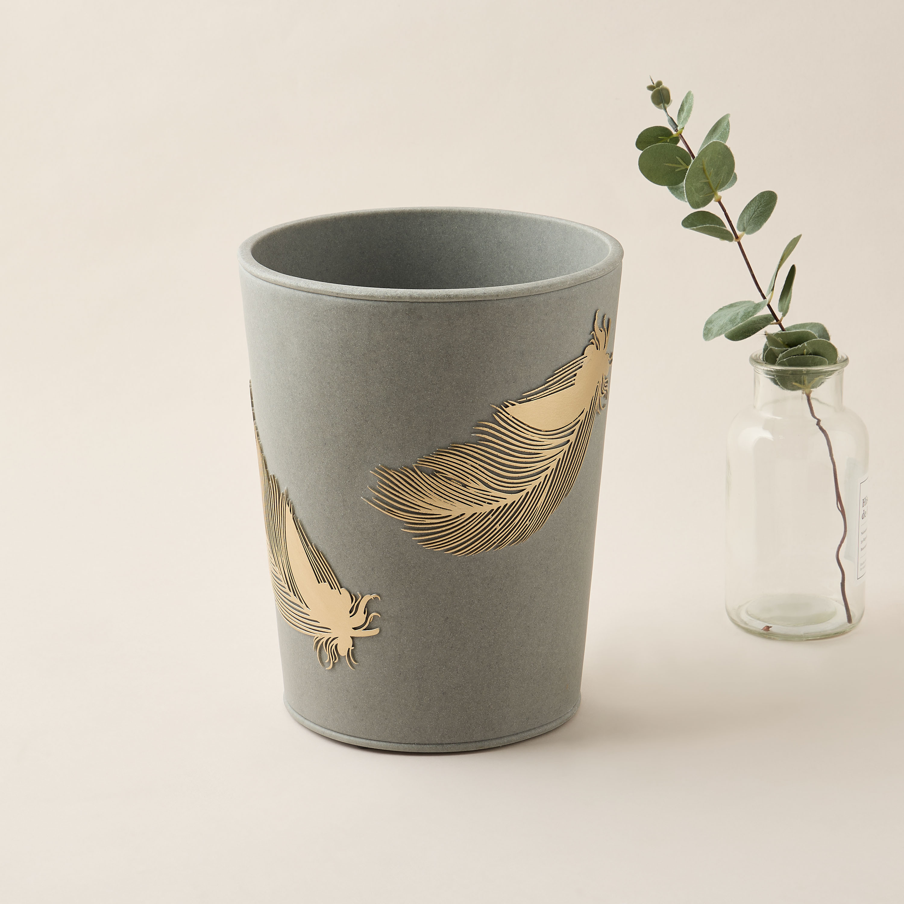 Feather Accent Waste Bin-household-bathandlaundry-wastebinsandaccessories-image-2