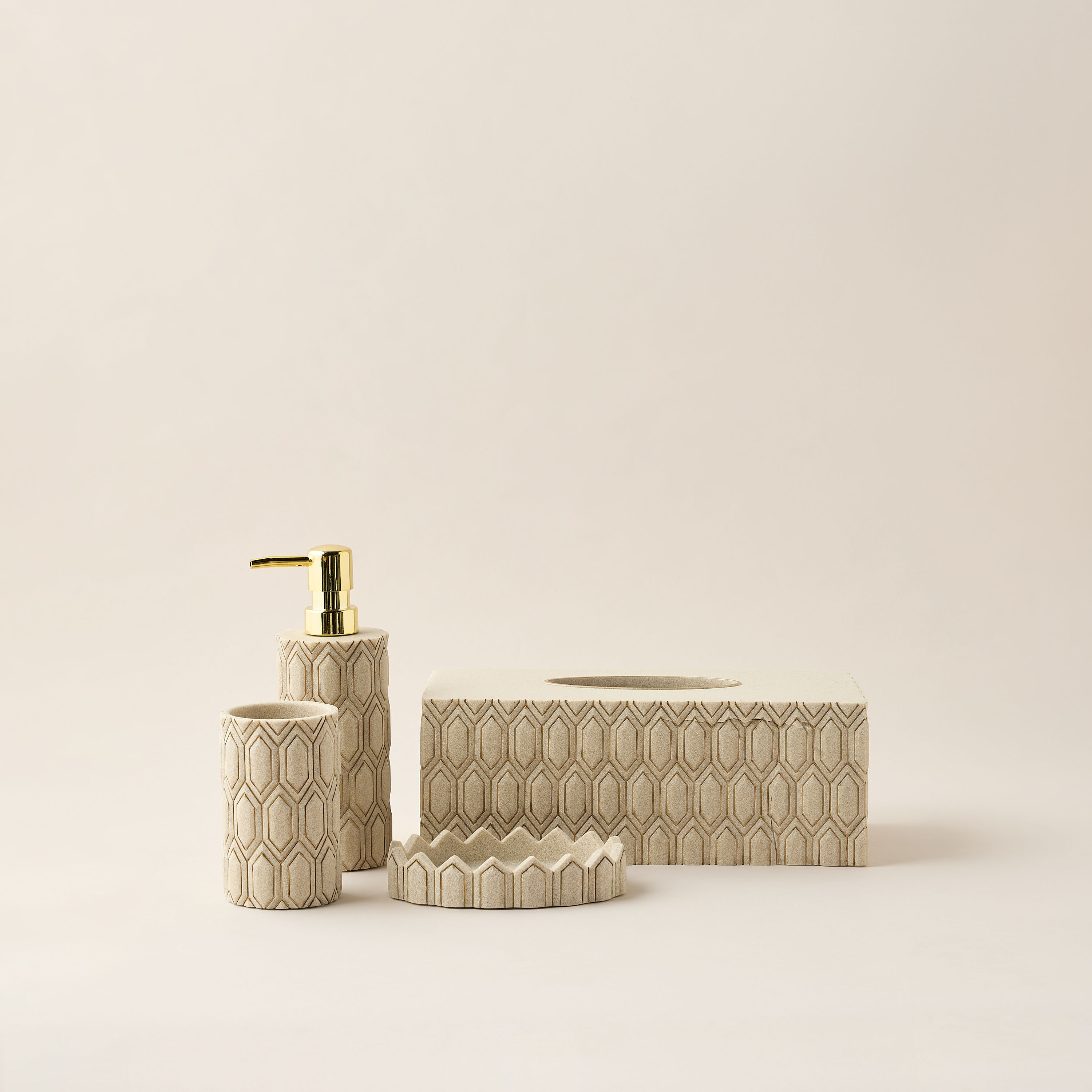 Darwaza Geometric Textured Lotion Dispenser-household-bathandlaundry-bathaccessories-soapdishesanddispensers-image-5