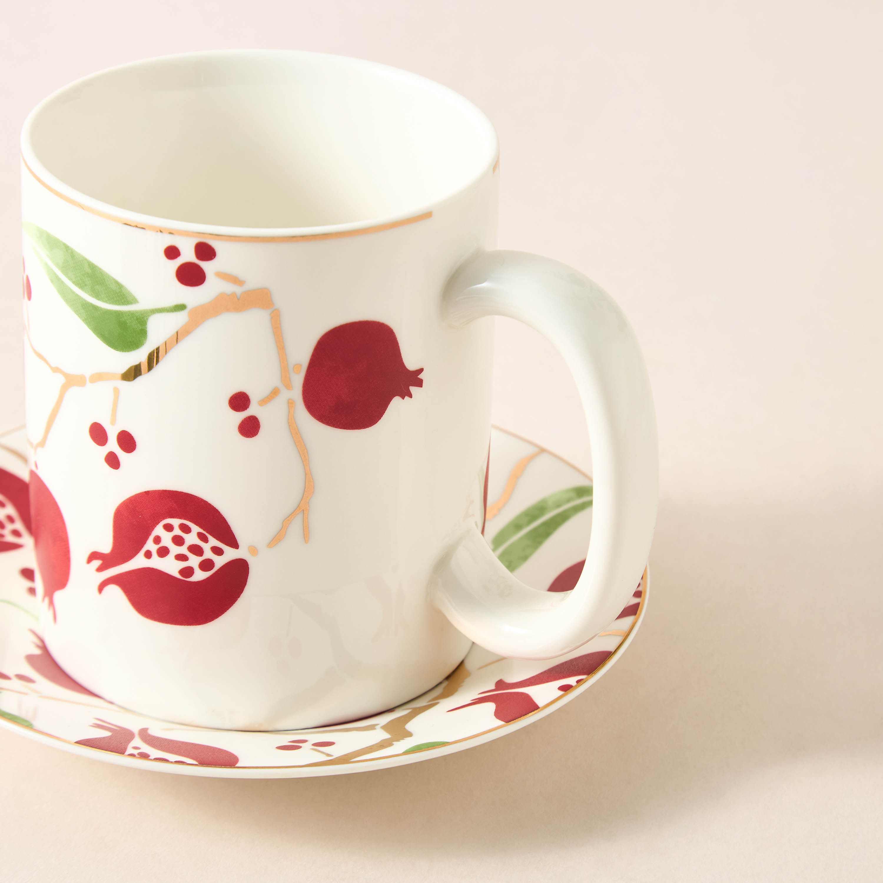 Pomegranate Print Bone China Mug - 380 ml-household-dining-teaandcoffee-mugsandcups-image-2