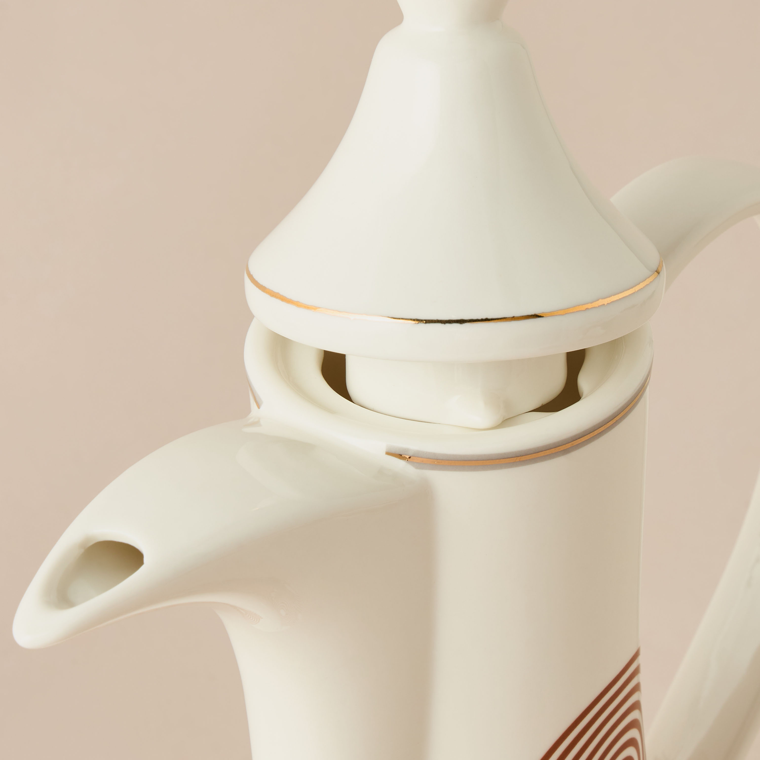 Geometric Print Bone China 4-Piece Kahwa Cup Set with Teapot-household-dining-teaandcoffee-teaandcoffeesets-image-5