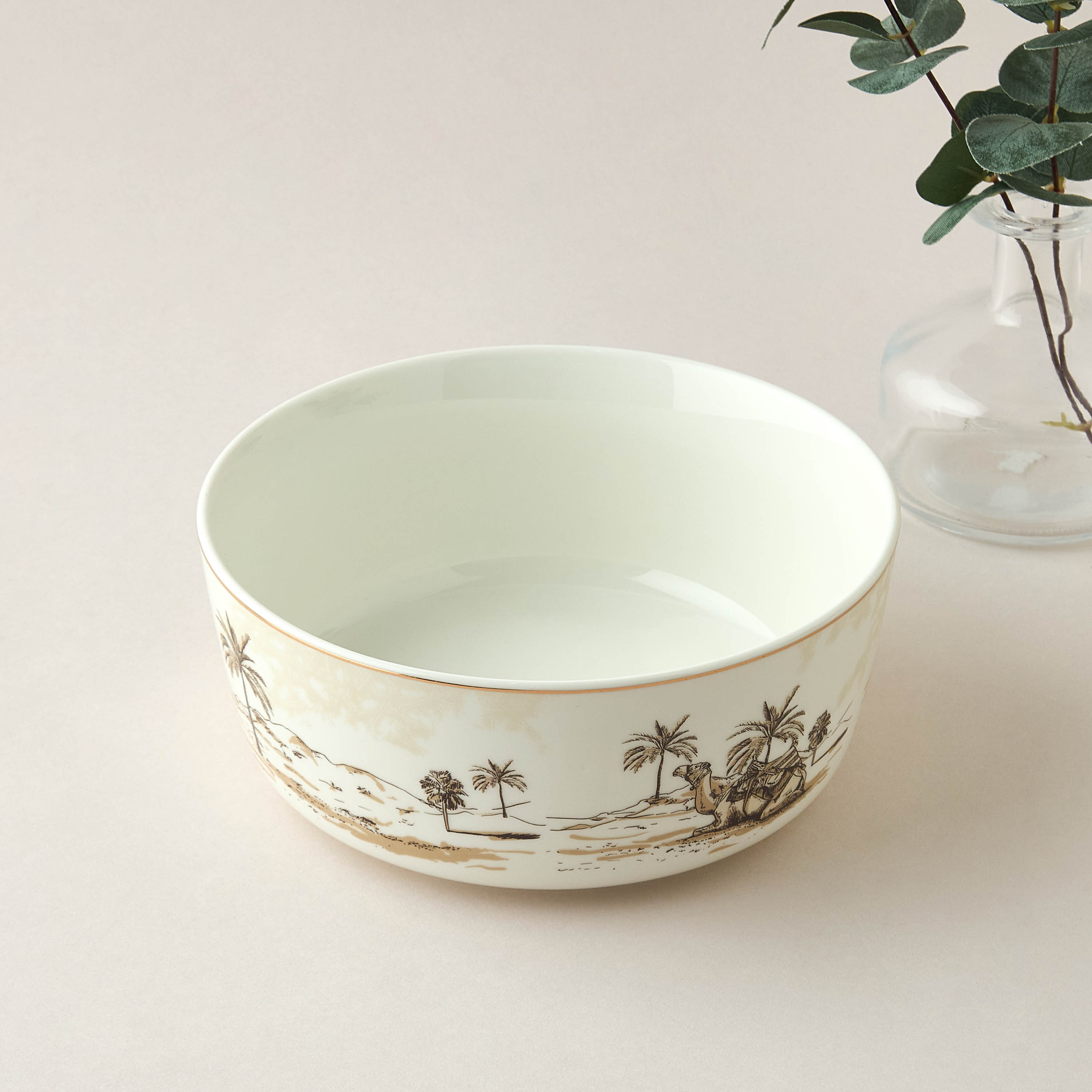 Nomad Luxe Printed Serving Bowl - 20.5 cms-household-dining-dinnerware-bowls-image-1