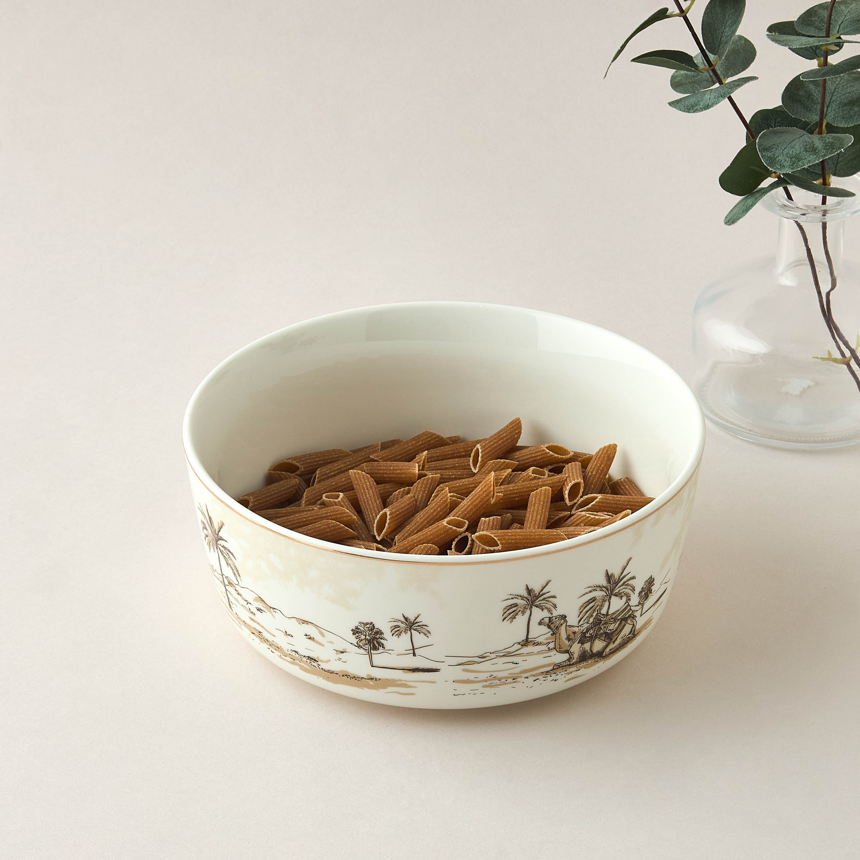 Nomad Luxe Printed Serving Bowl - 20.5 cms-household-dining-dinnerware-bowls-image-2
