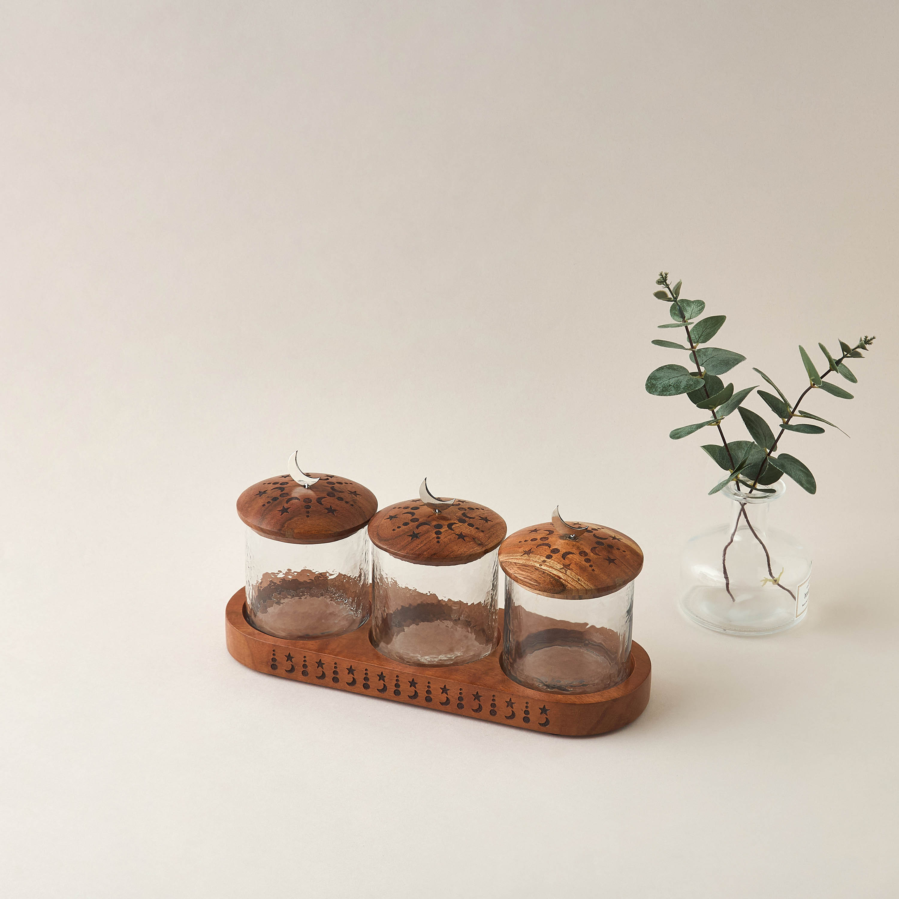 Noor 3-Piece Jar Set with Tray-household-kitchen-foodstorage-canistersandjars-image-1