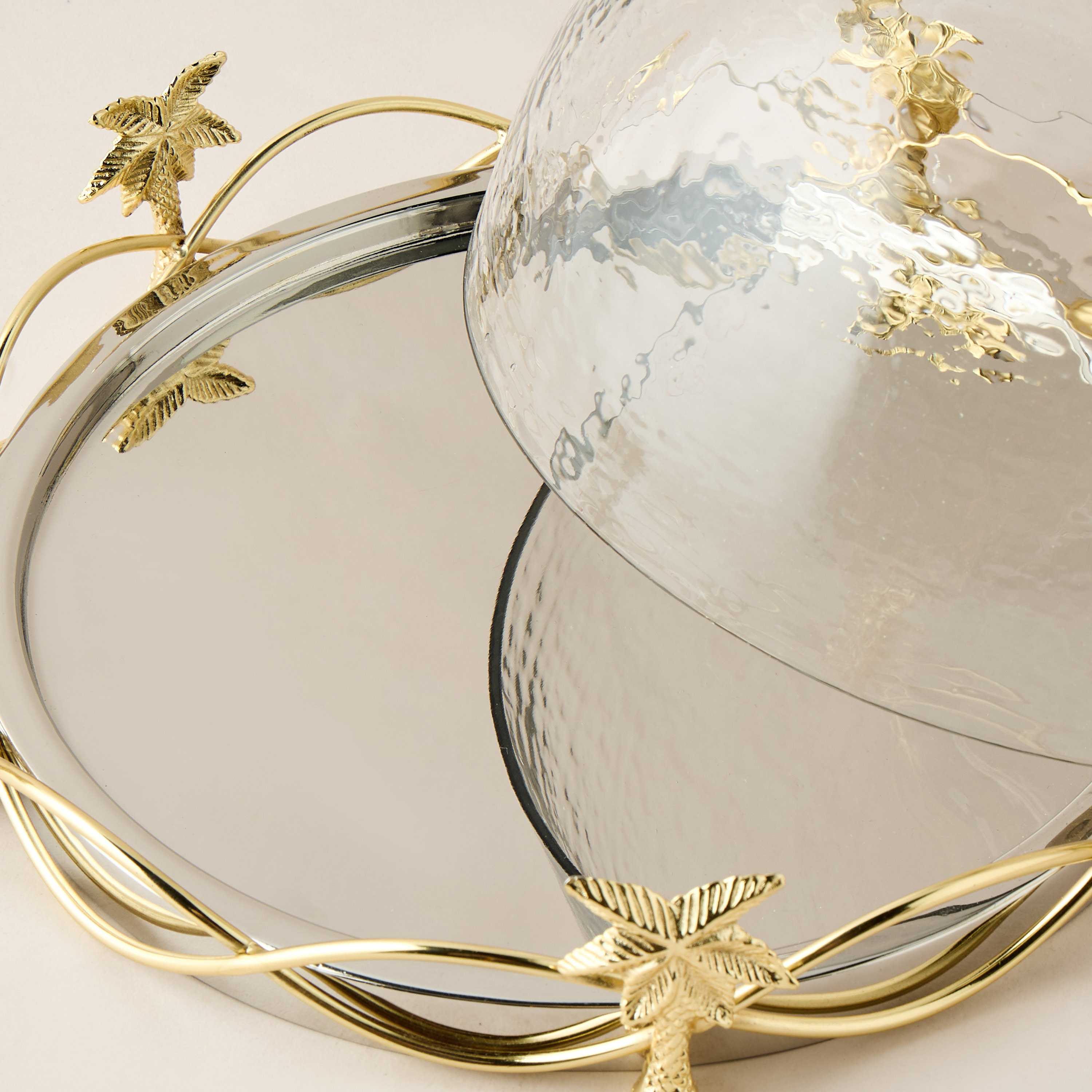 Nakhla Cake Serving Tray with Dome Lid - 31 cms-household-dining-serveware-servingplatters-image-3