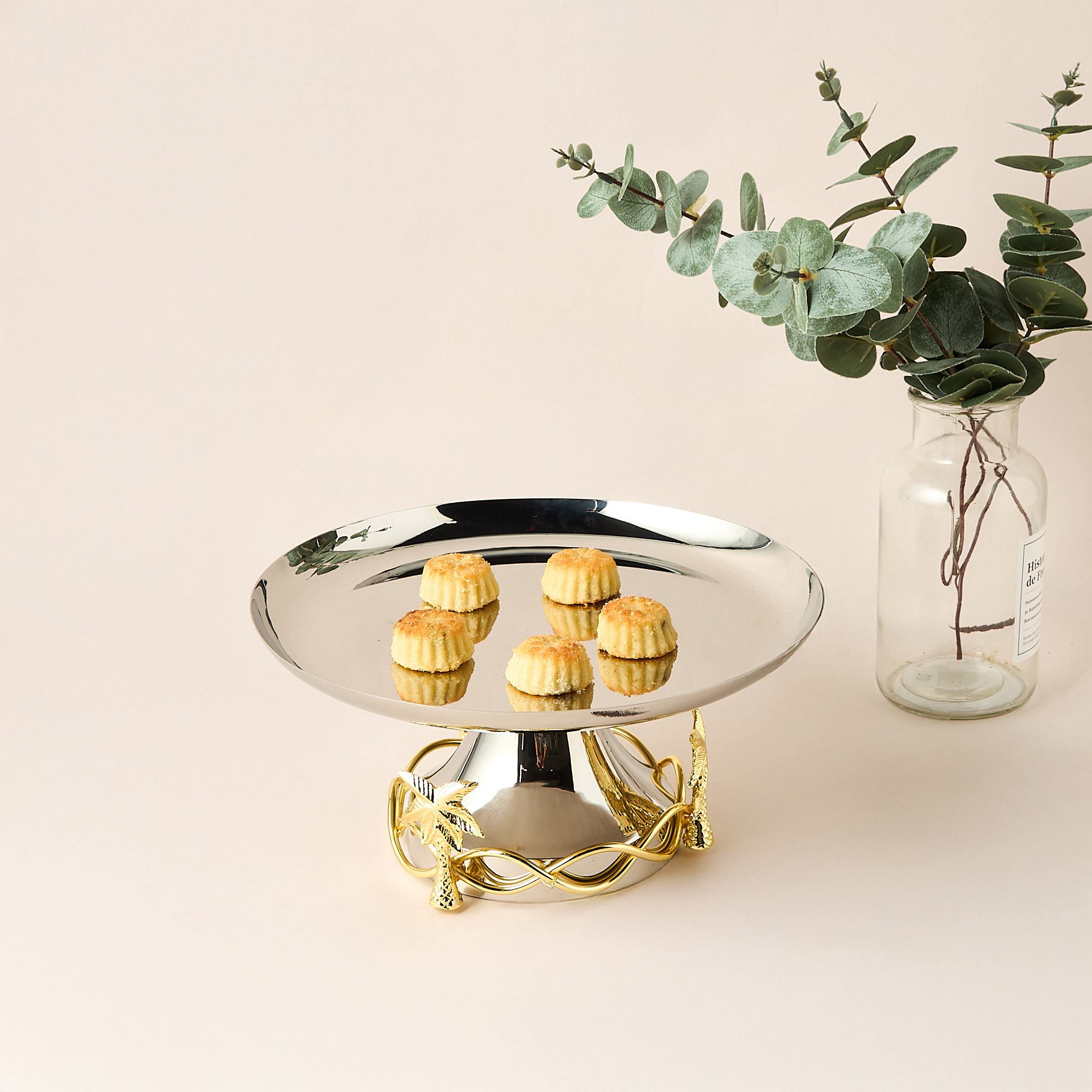 Nakhla Palm Tree Accent Serving Platter with Base - 26 cm-household-dining-serveware-servingplatters-image-2