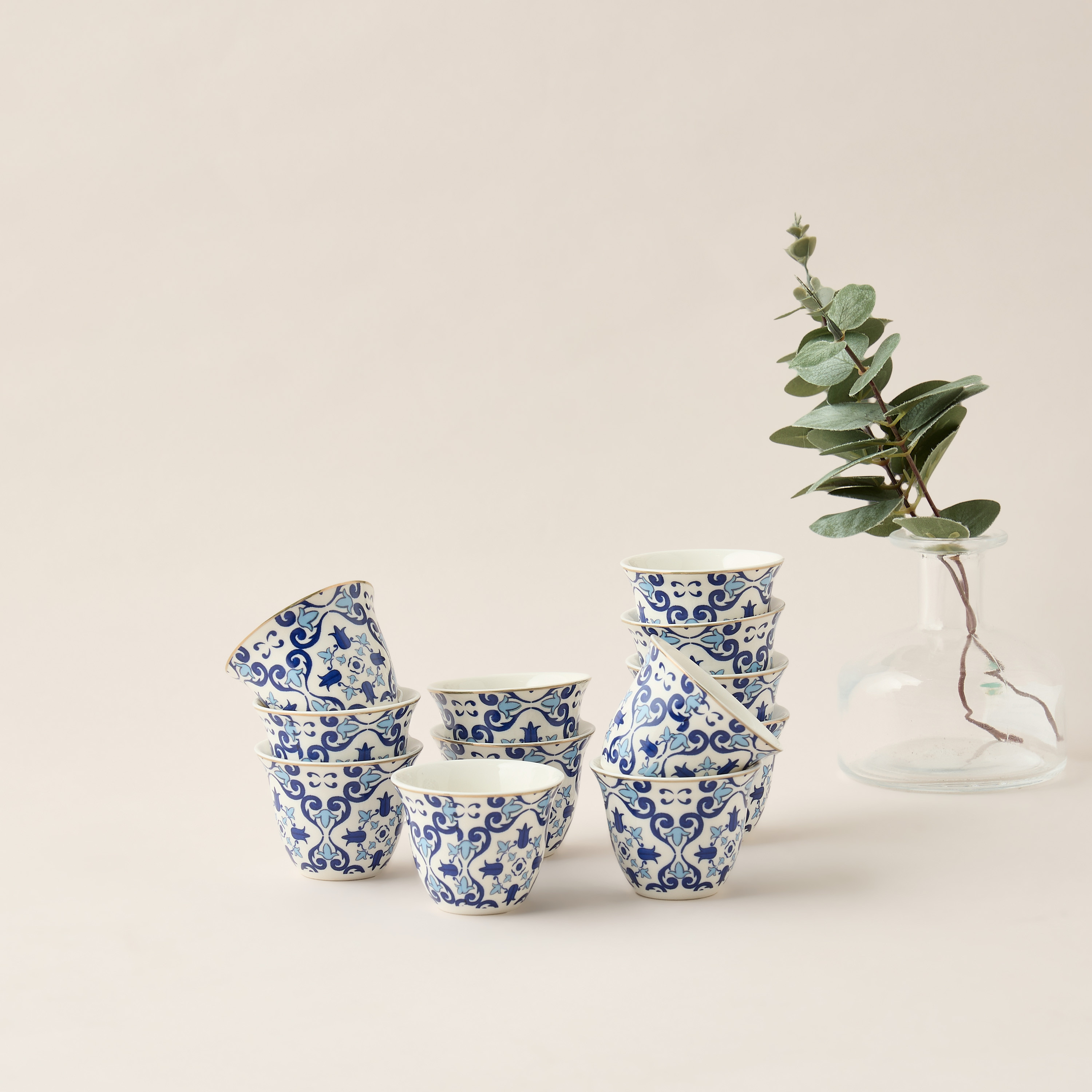 Azure Printed 12-Piece Kahwa Cup Set - 60 ml-household-dining-teaandcoffee-teaandcoffeesets-image-1