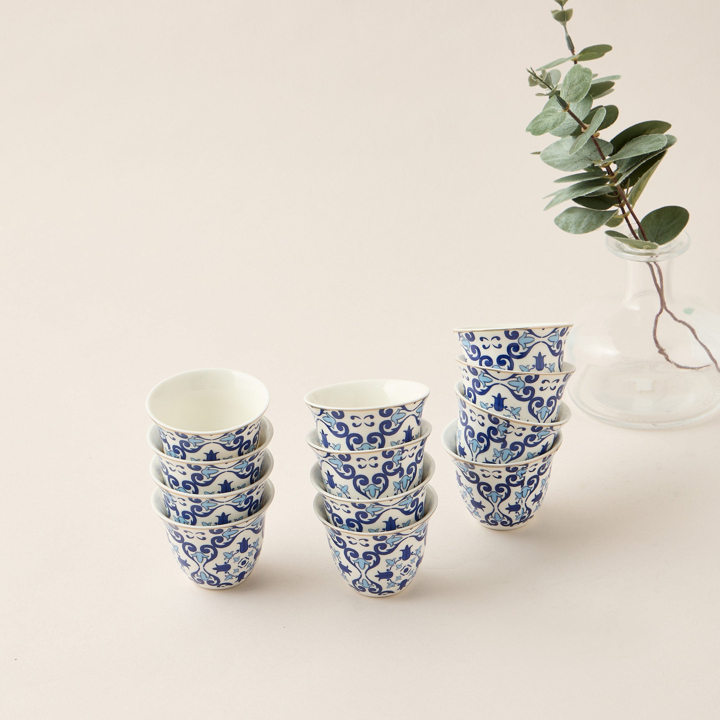 Azure Printed 12-Piece Kahwa Cup Set - 60 ml-household-dining-teaandcoffee-teaandcoffeesets-image-2
