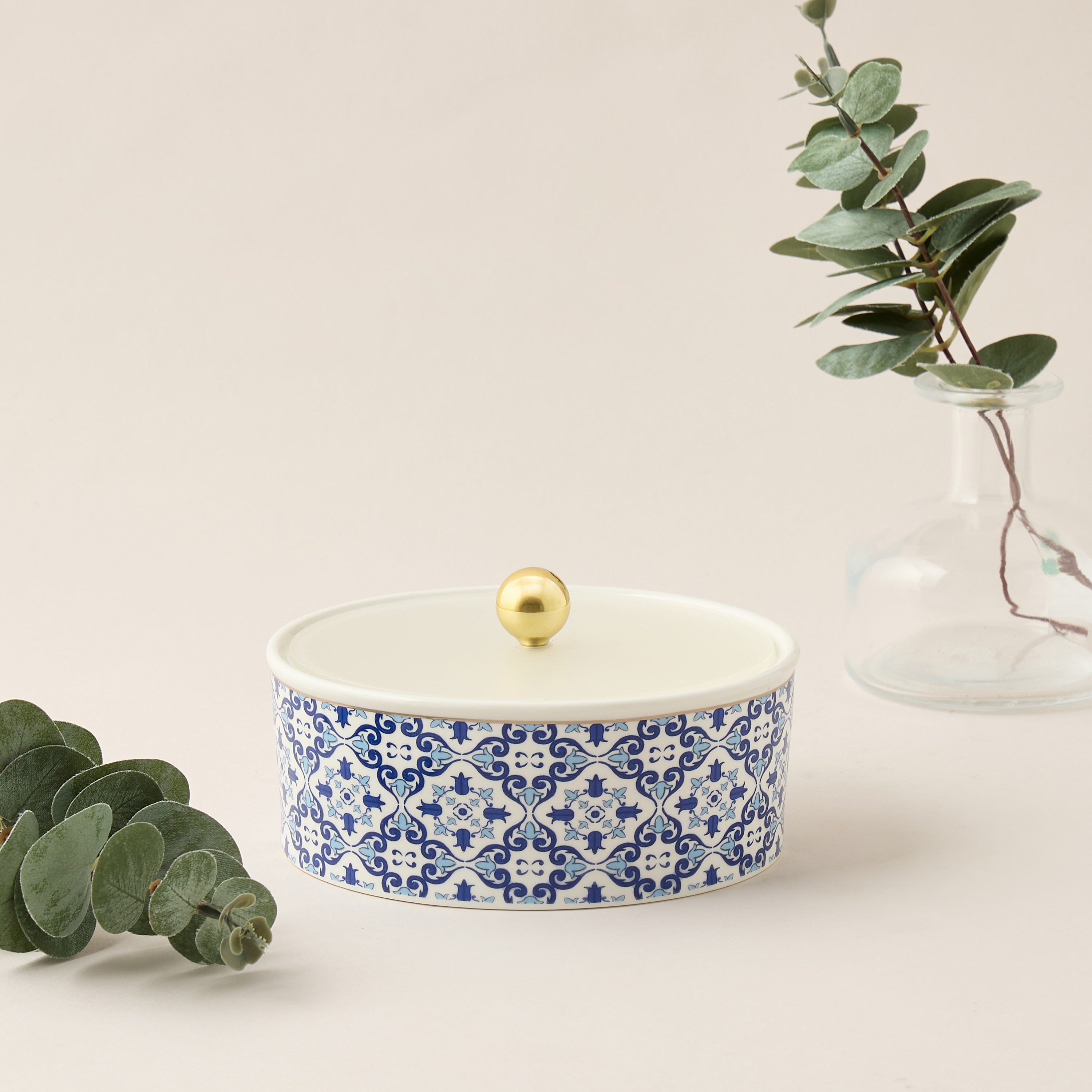 Azure Printed Date Bowl with Acrylic Lid-household-dining-dinnerware-bowls-image-1