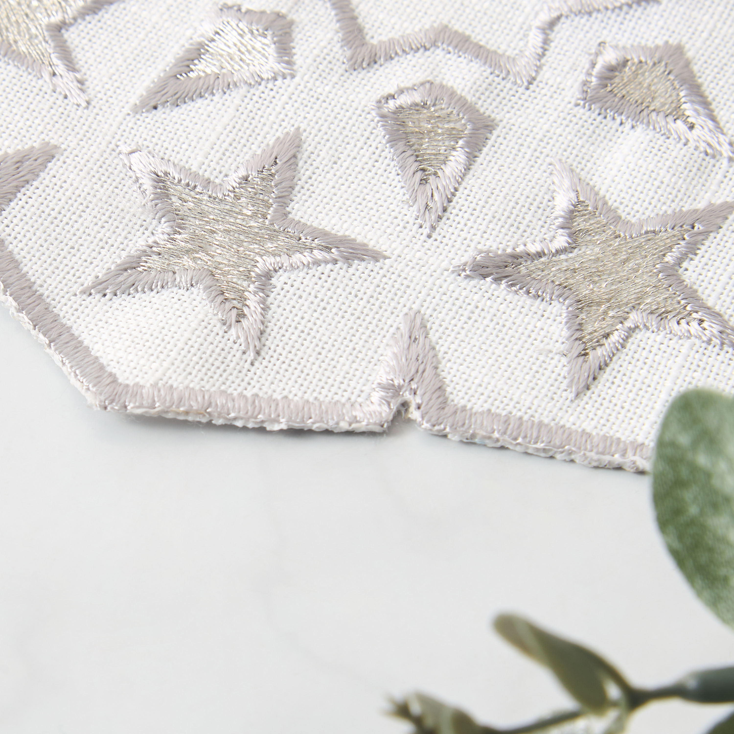 Noor 4-Piece Embroidered Coaster Set - 12 cms-household-dining-tablelinen-napkinsandaccessories-image-4