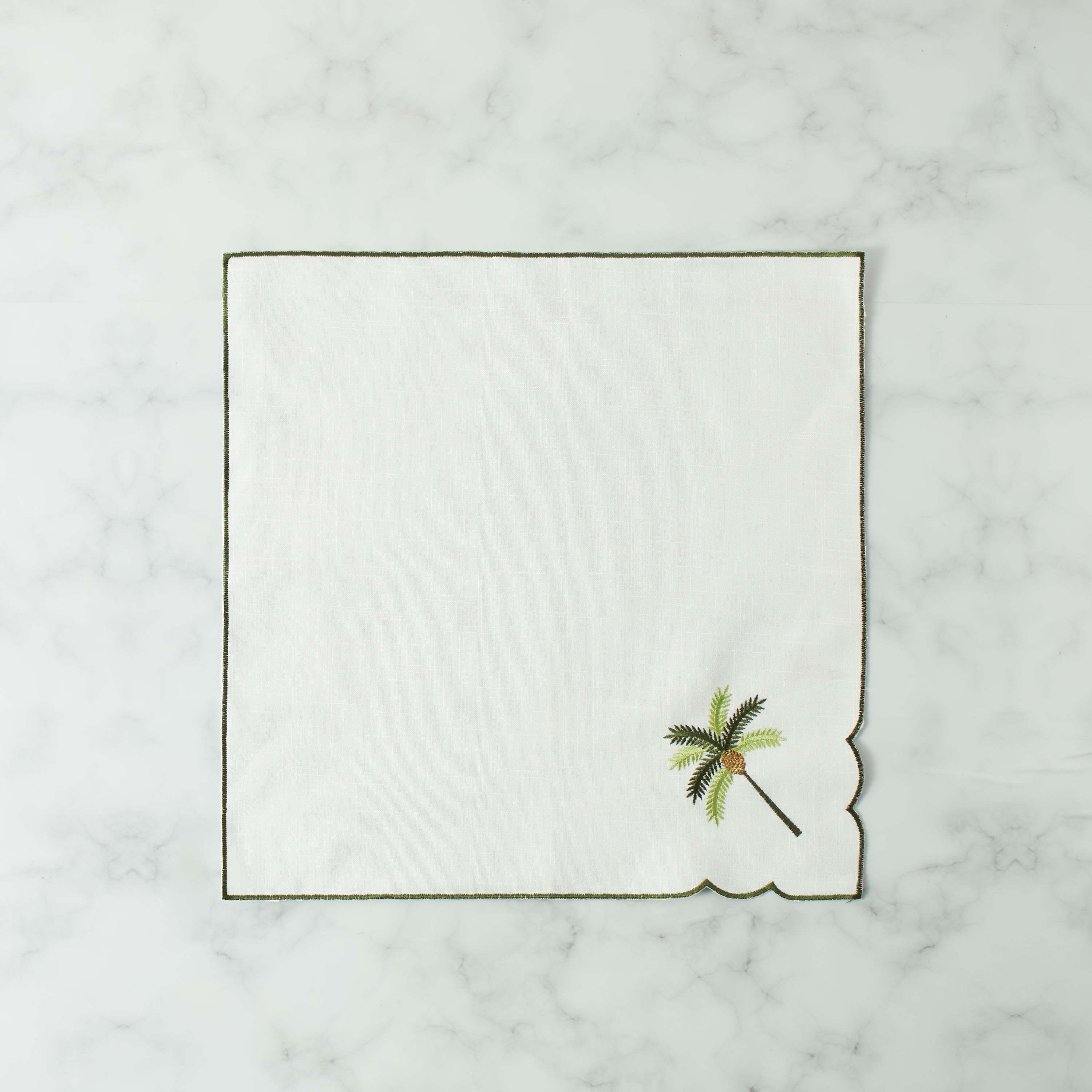 Palm Tree Embroidered Napkin - Set of 4-household-dining-tablelinen-napkinsandaccessories-image-2