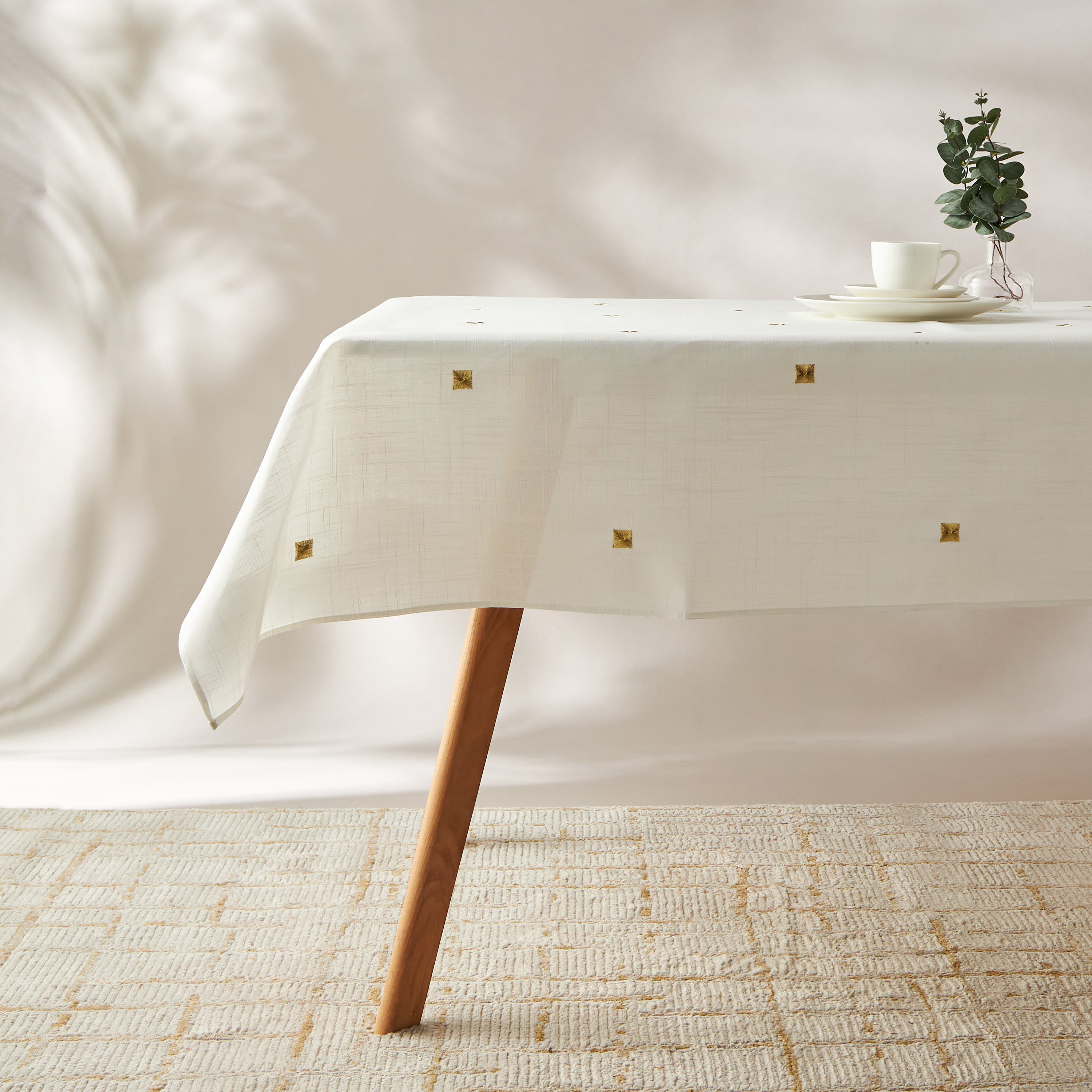 Nomad Luxe Embroidered Table Cloth - 250x150 cms-household-dining-tablelinen-runnersandtablecovers-image-1