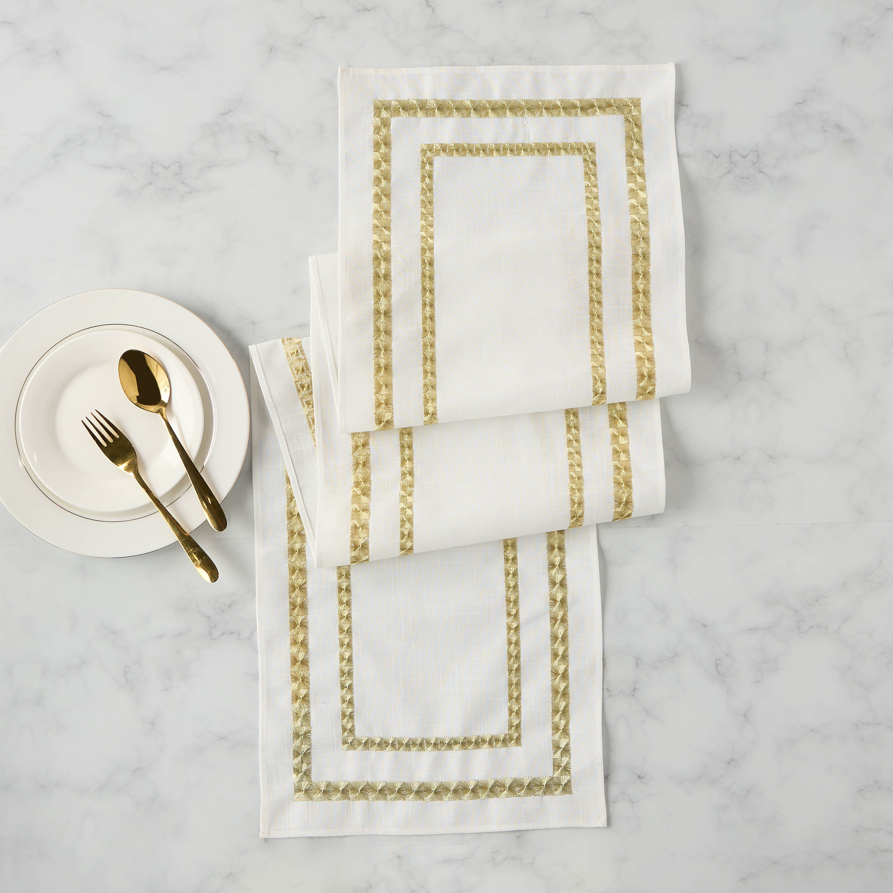 Nomad Luxe Embroidered Table Runner - 180x33 cms-household-dining-tablelinen-runnersandtablecovers-image-1
