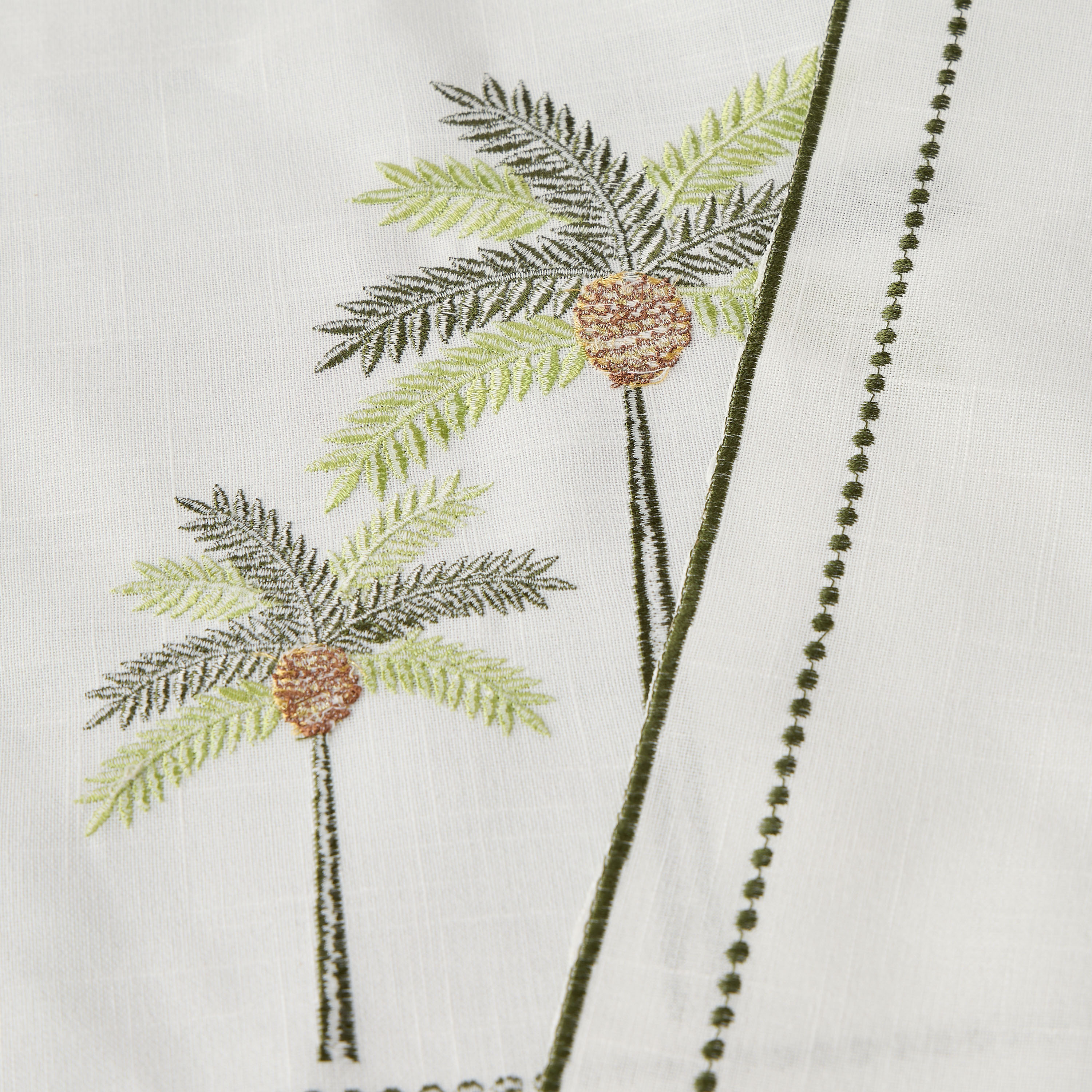 Palm Tree Embroidered Runner - 180x33 cms-household-dining-tablelinen-runnersandtablecovers-image-3