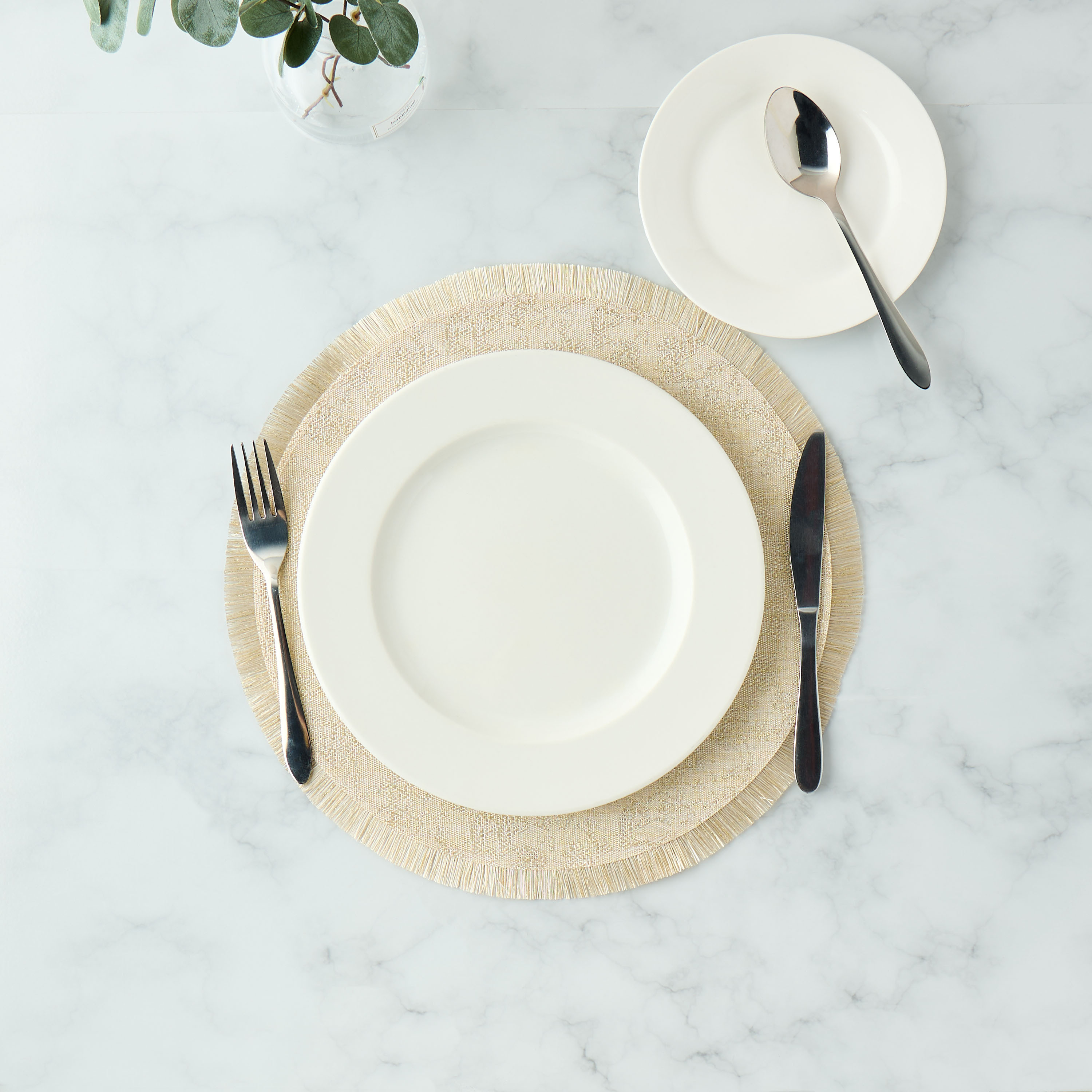 Woven Textured Fringe Detail Placemat-household-dining-tablelinen-placemats-image-2