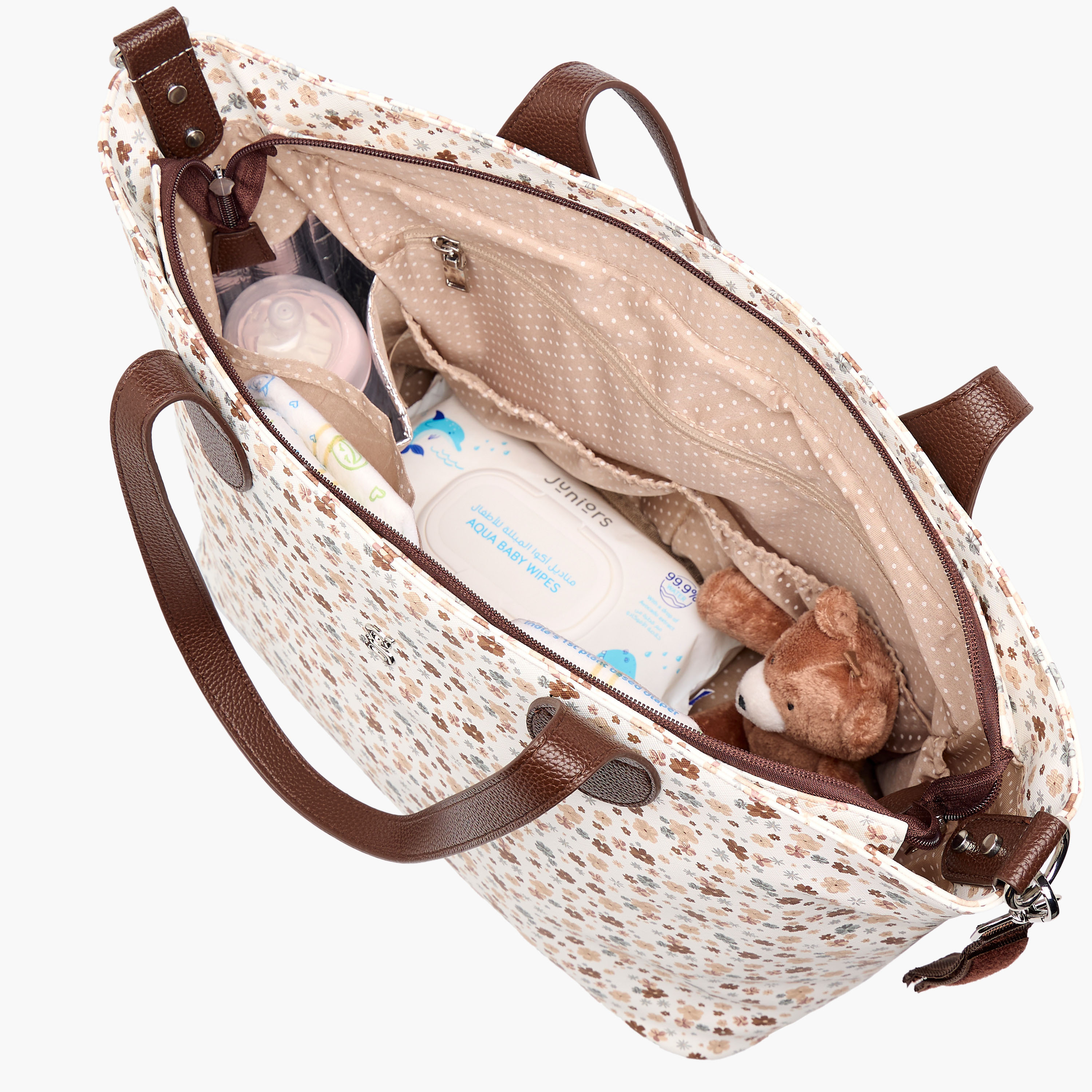 Giggles Diaper Bag with Floral Print-baby-gear-diaperbags-image-10