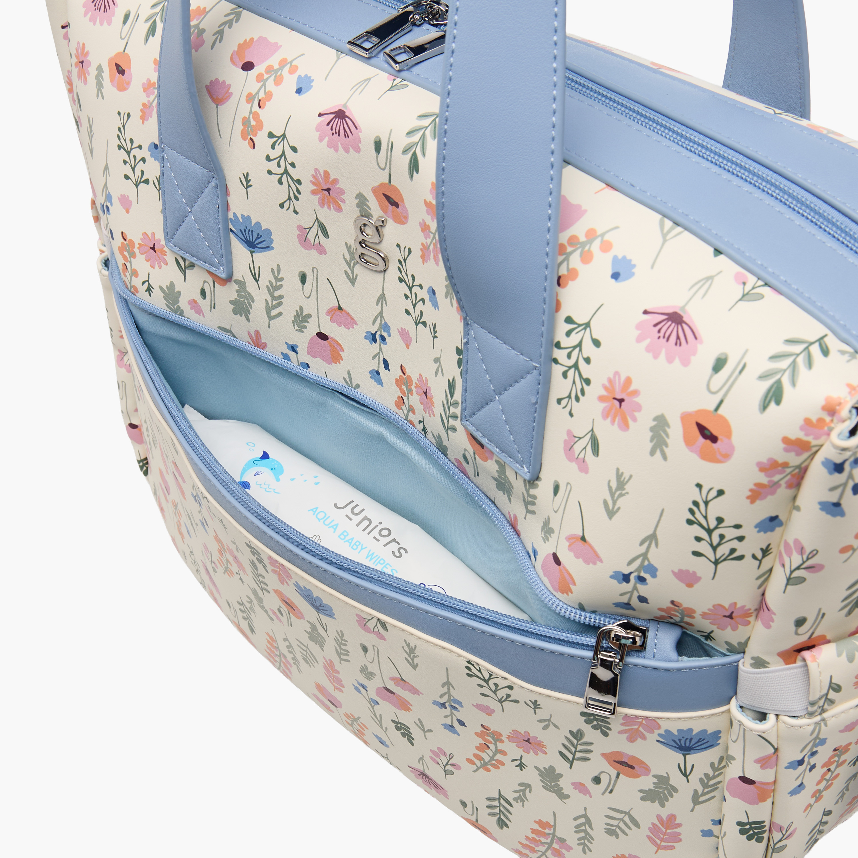 Giggles Flora Diaper Bag with Changing Mat-baby-diapering-diaperbags-image-8