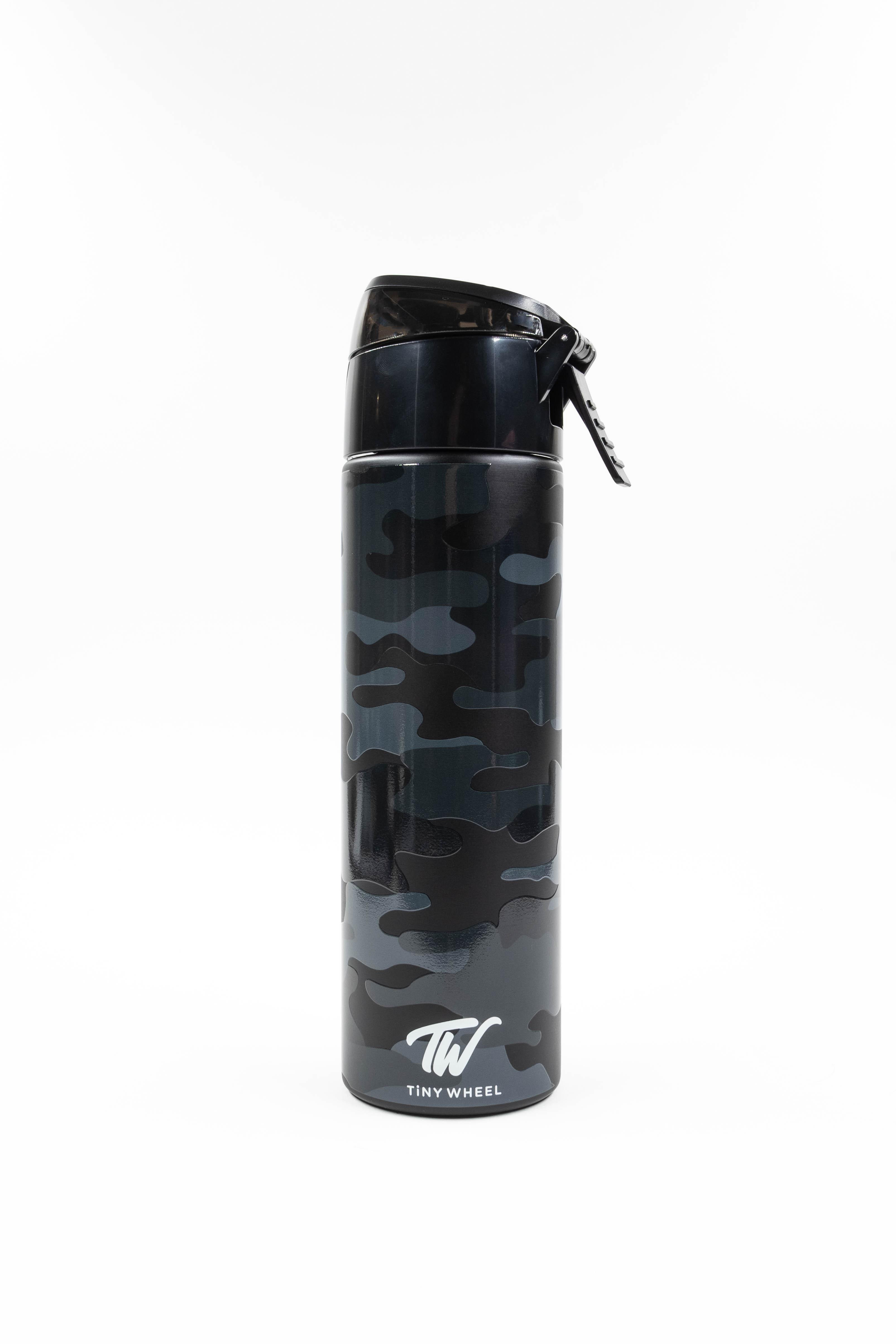 Tiny Wheels Spray Stainless Steel Water Bottle - 600 ml - Camouflage-school-waterbottles-image-1