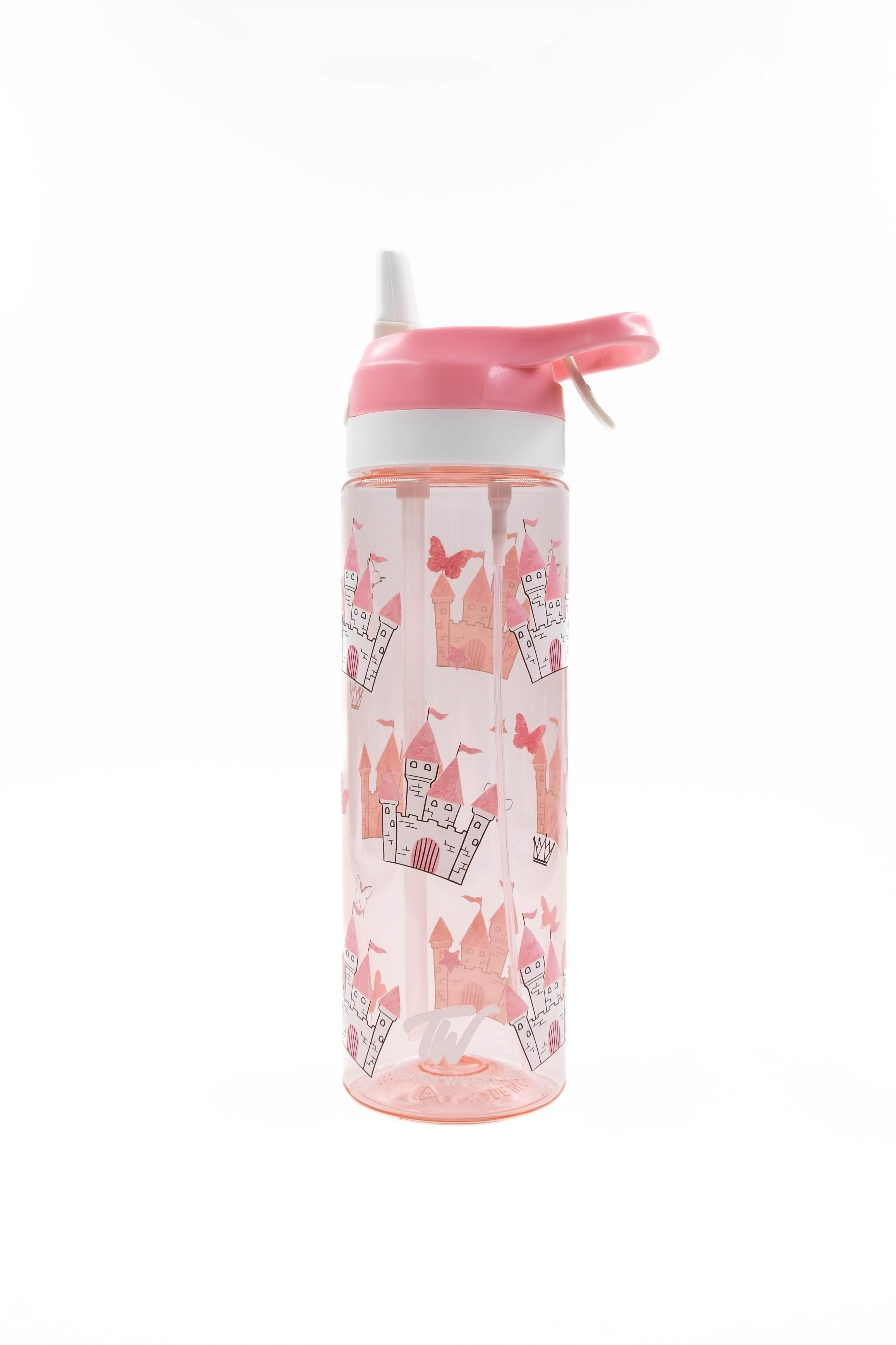 Tiny Wheels Spray Tritan Water Bottle - 750 ml - Castle Pink-school-waterbottles-image-2
