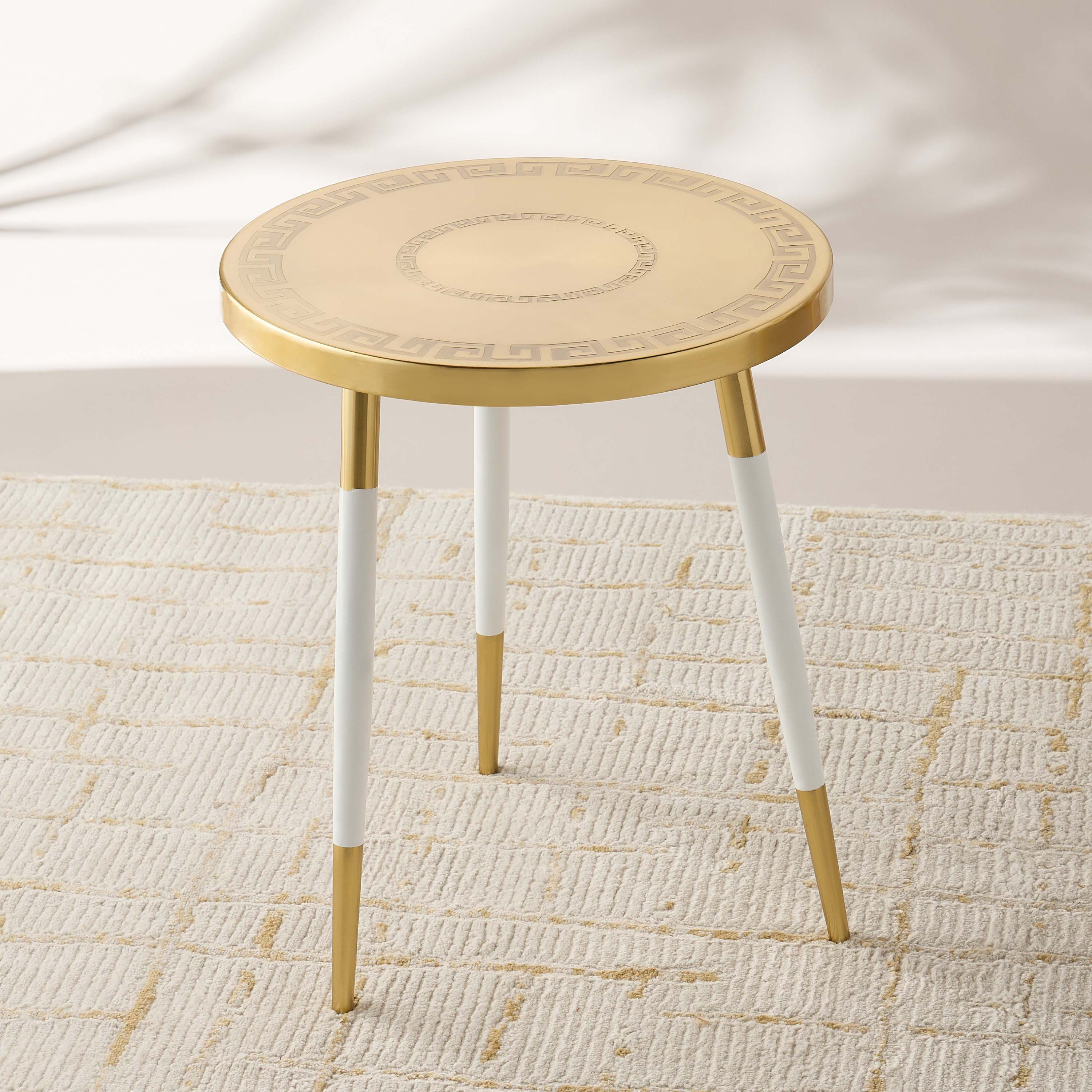 Gia Como Textured Metal Top Tripod Side Table - 40x52 cm-furniture-livingroom-sideandendtables-image-1