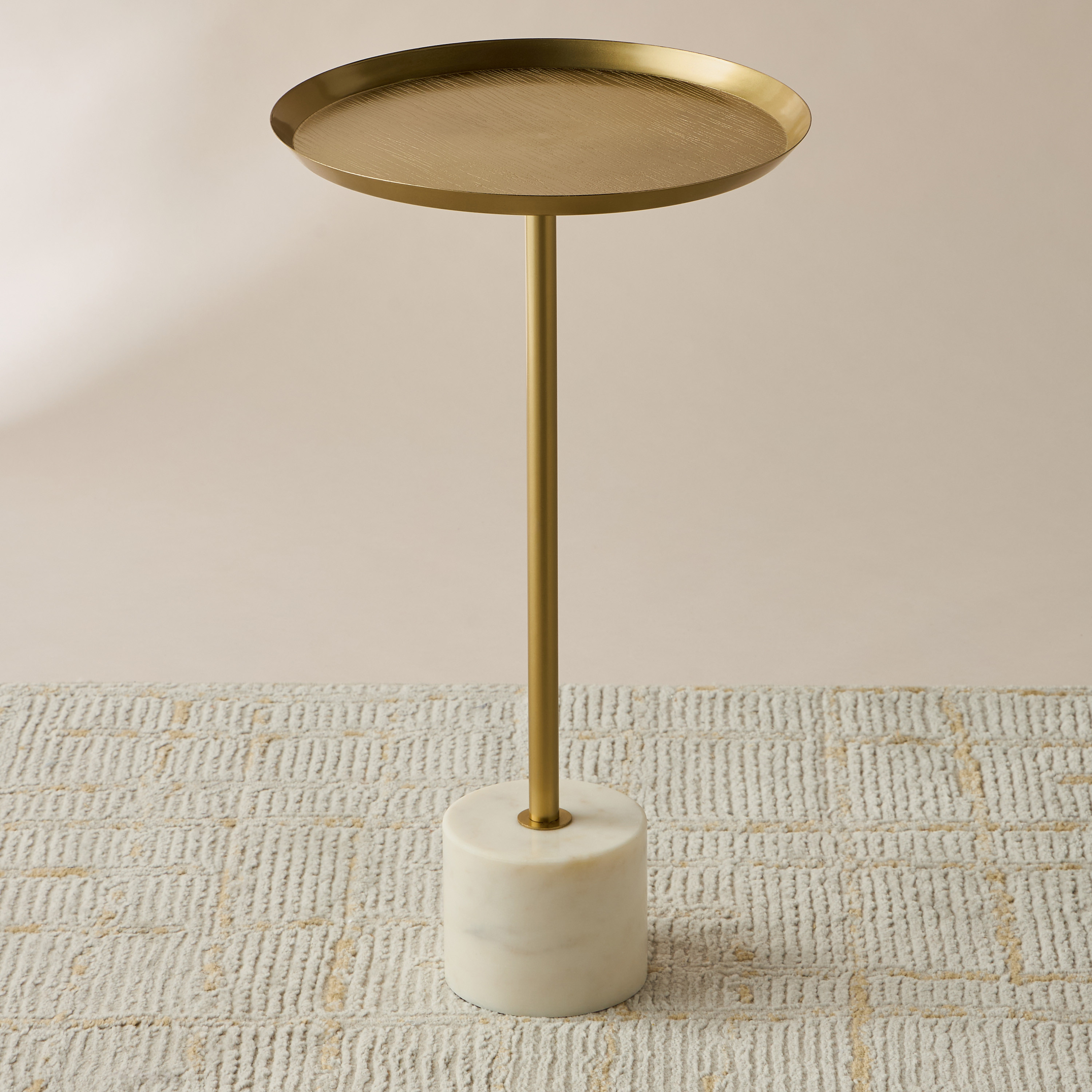 Metal Top Side Table with Pedestal Base - 56 cms-furniture-livingroom-sideandendtables-image-3
