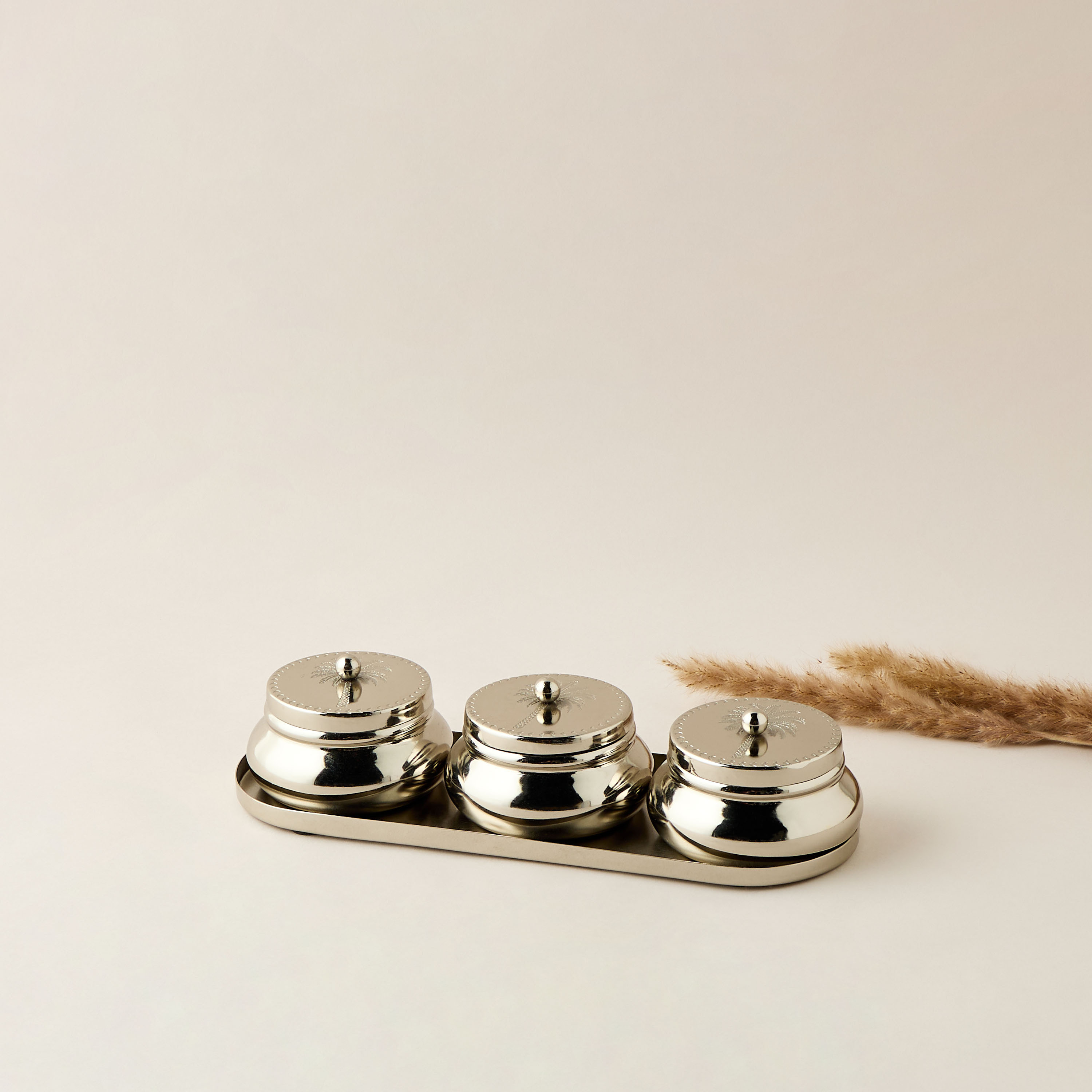 طقم أوعية بنقوش نخلة 3 قطع مع صينية-household-dining-serveware-servingtrays-image-5