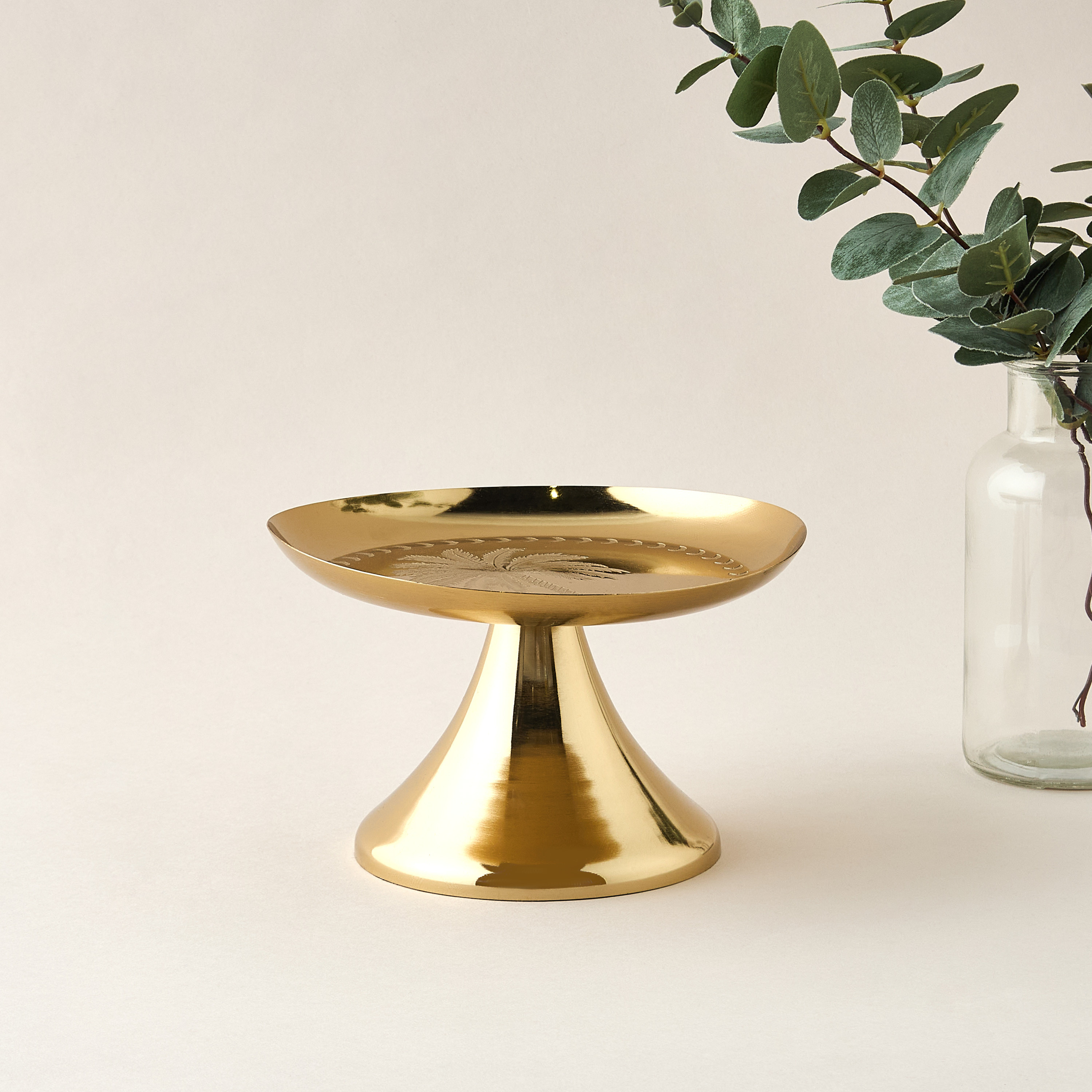 Palm Tree Engraved Cake Stand - 19x12 cms-household-dining-serveware-cakestands-image-1