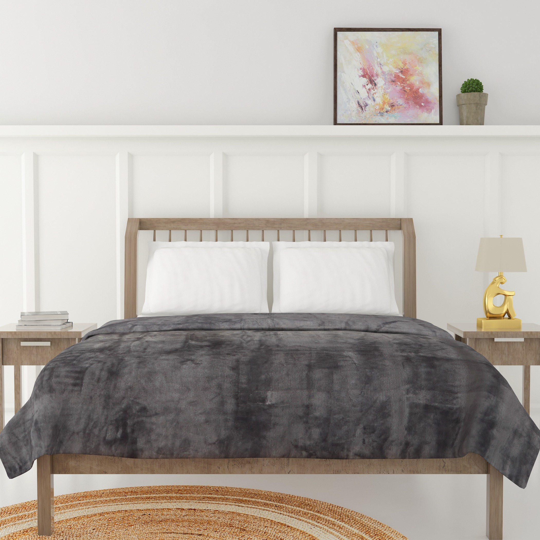 Luxury Flannel Blanket - 200x220 cms-household-cushionsandthrows-throwsandblankets-blankets-image-1