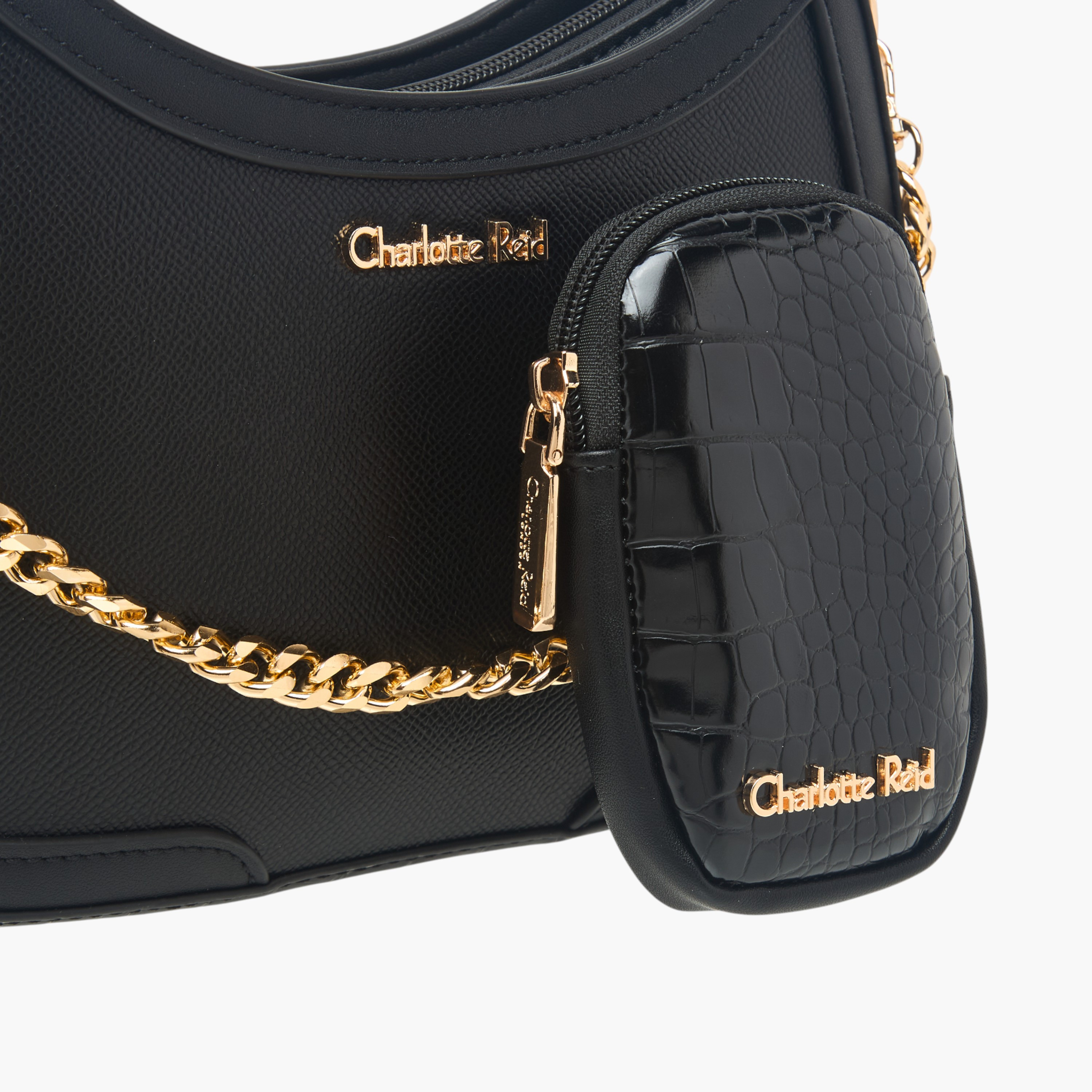 Charlotte Reid Textured Shoulder Bag with Pouch-women-bagsandwallets-handbags-image-7