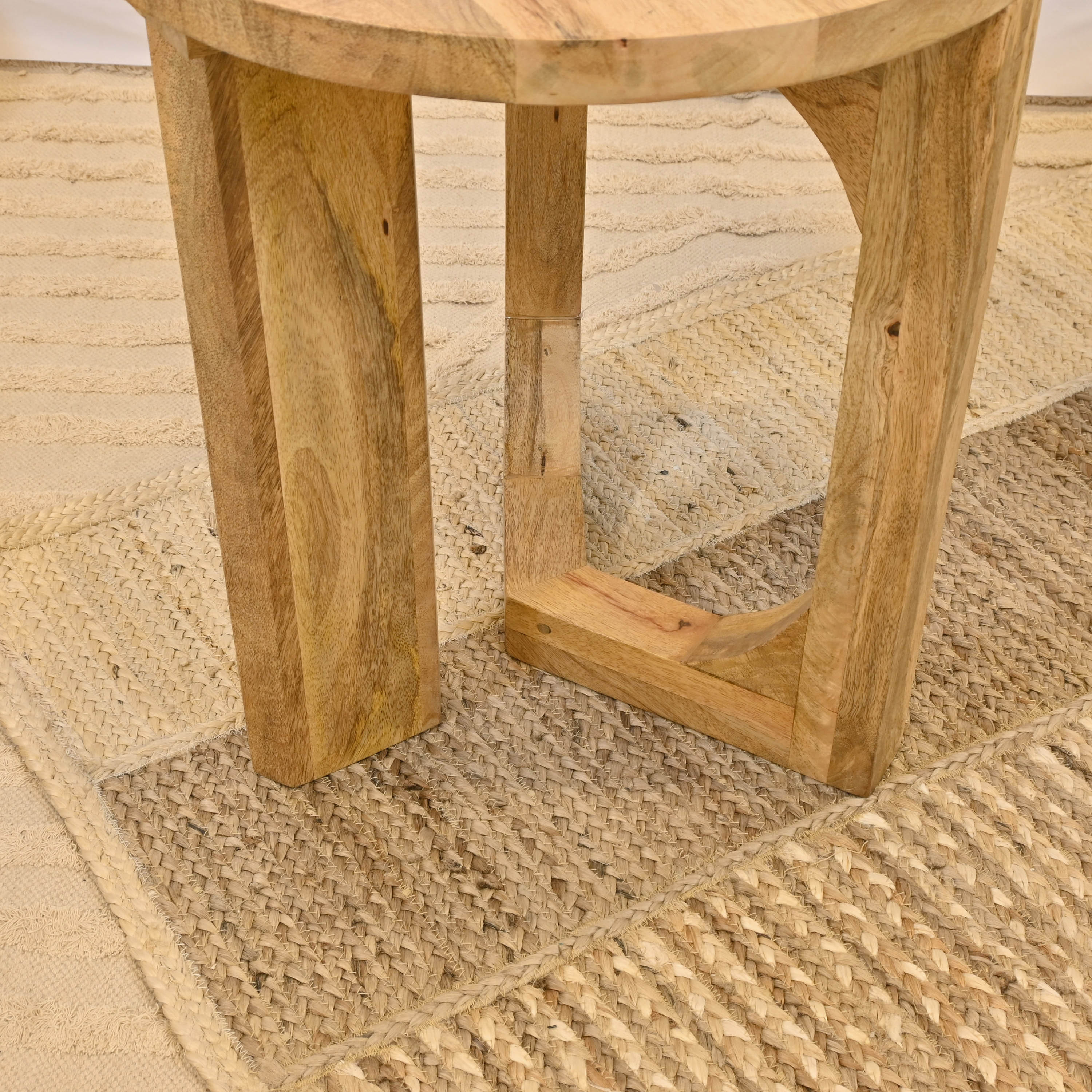 Crafted by Lifestyle Wooden Round Accent Table - 45x50 cms-furniture-livingroom-sideandendtables-image-4