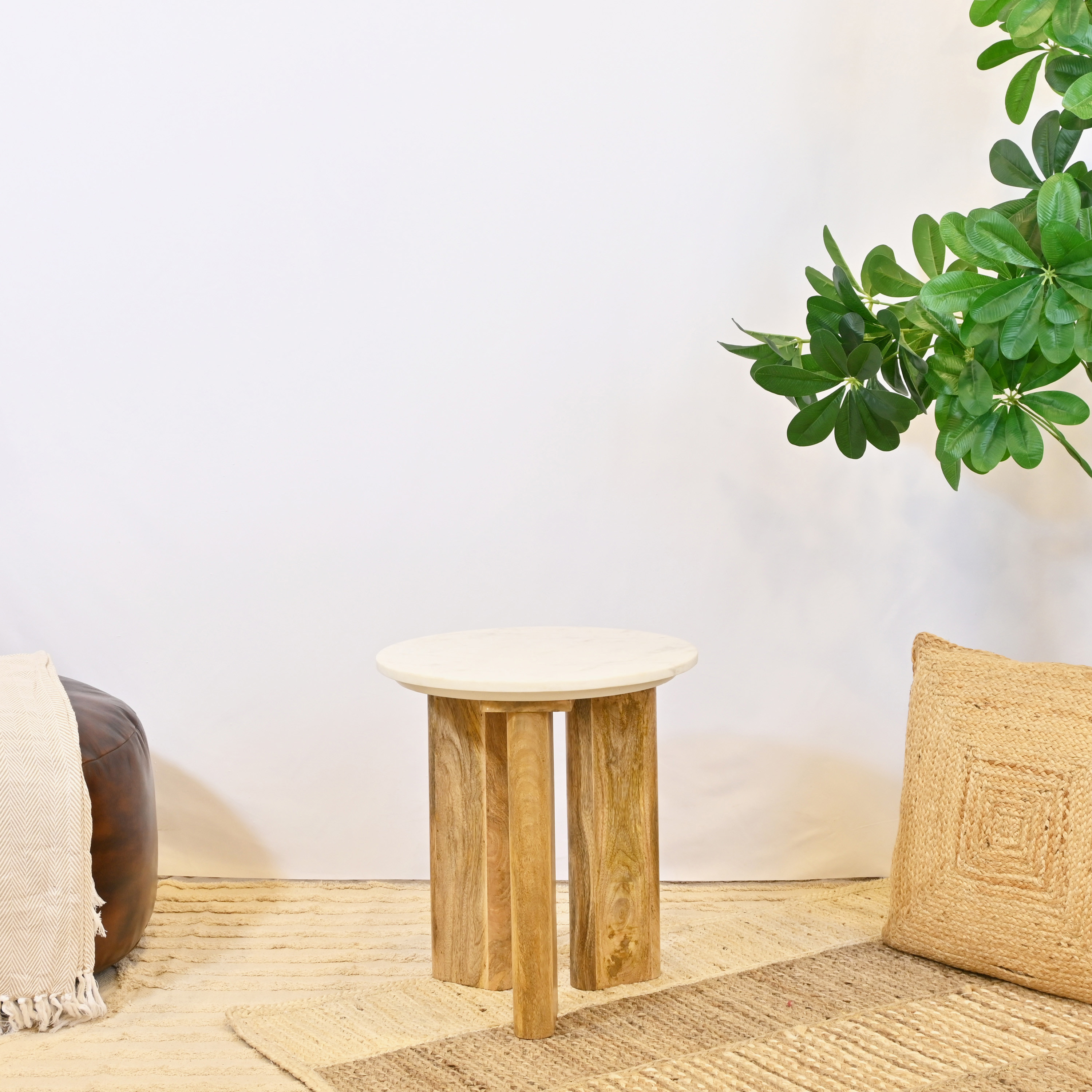 Crafted by Lifestyle Marble Top Accent Table-furniture-livingroom-sideandendtables-image-2