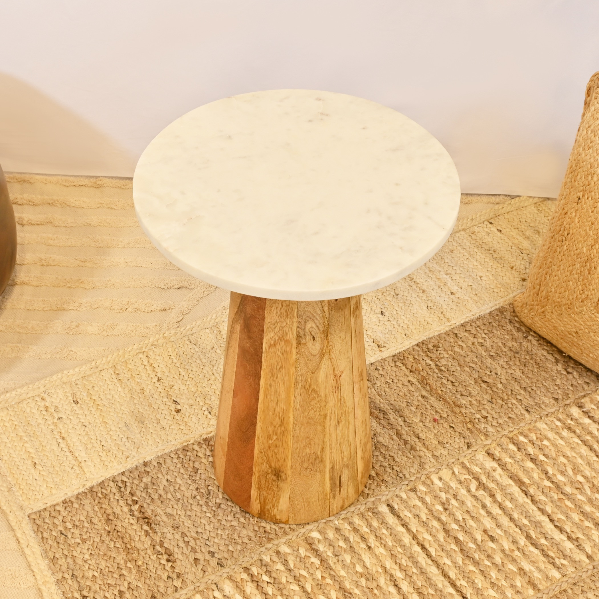 Crafted by Lifestyle Marble Top Side Table-furniture-livingroom-sideandendtables-image-4