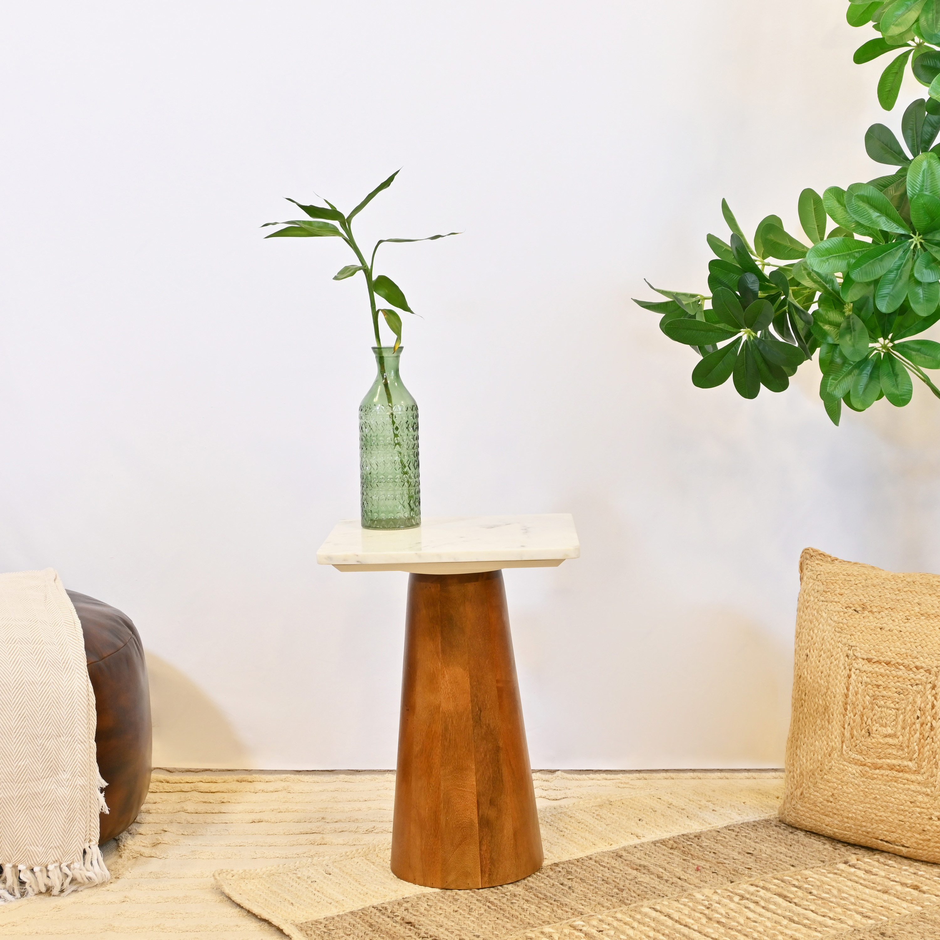 Crafted by Lifestyle Marble Top Accent Table-furniture-livingroom-sideandendtables-image-1