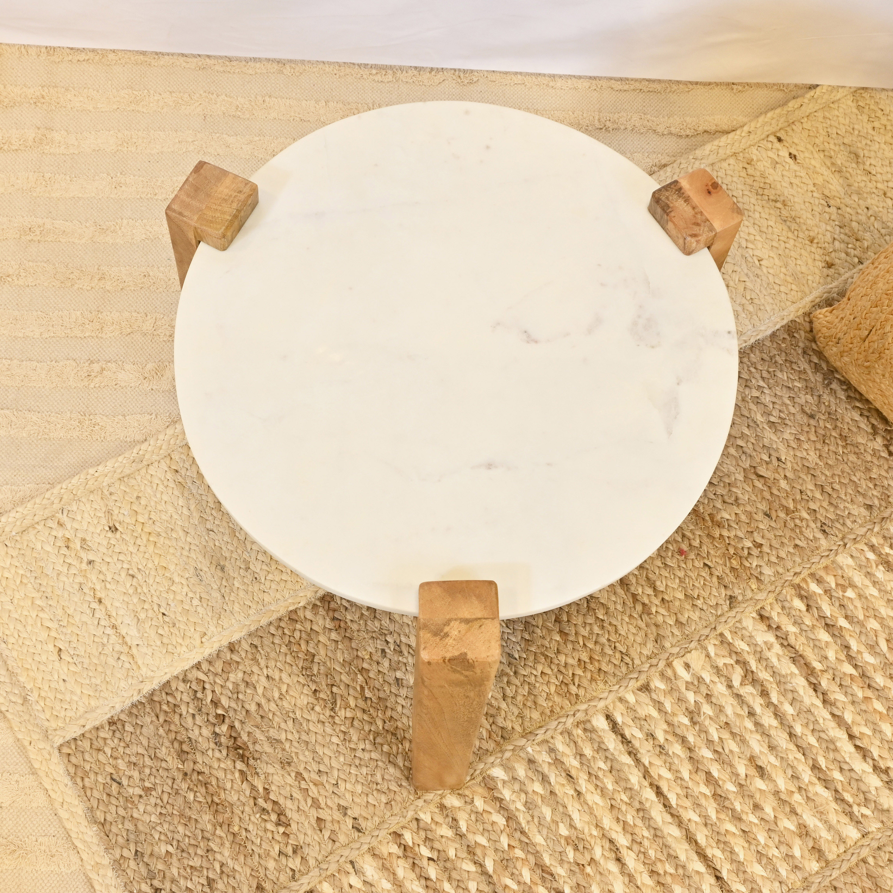 طاولة جانبية بسطح رخامي من لايف ستايل - 40x50 سم-furniture-livingroom-sideandendtables-image-5