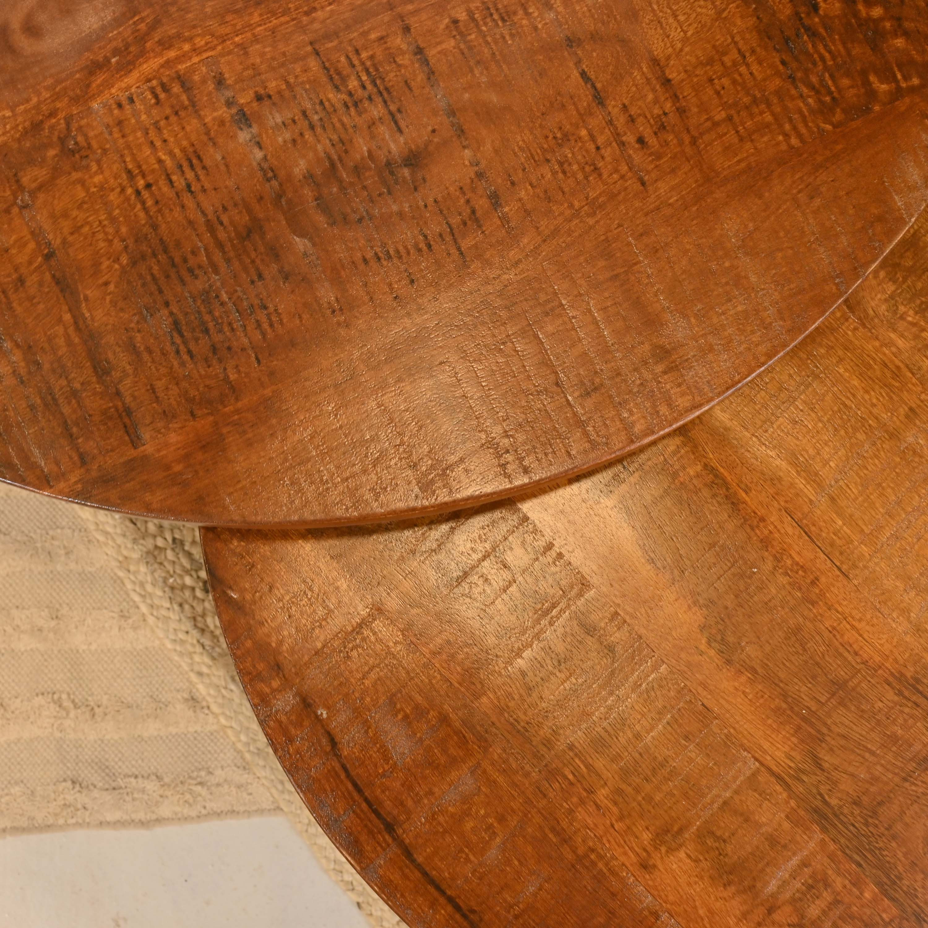 Crafted by Lifestyle Wooden Top Coffee Table - Set of 2-furniture-livingroom-coffeetables-image-4