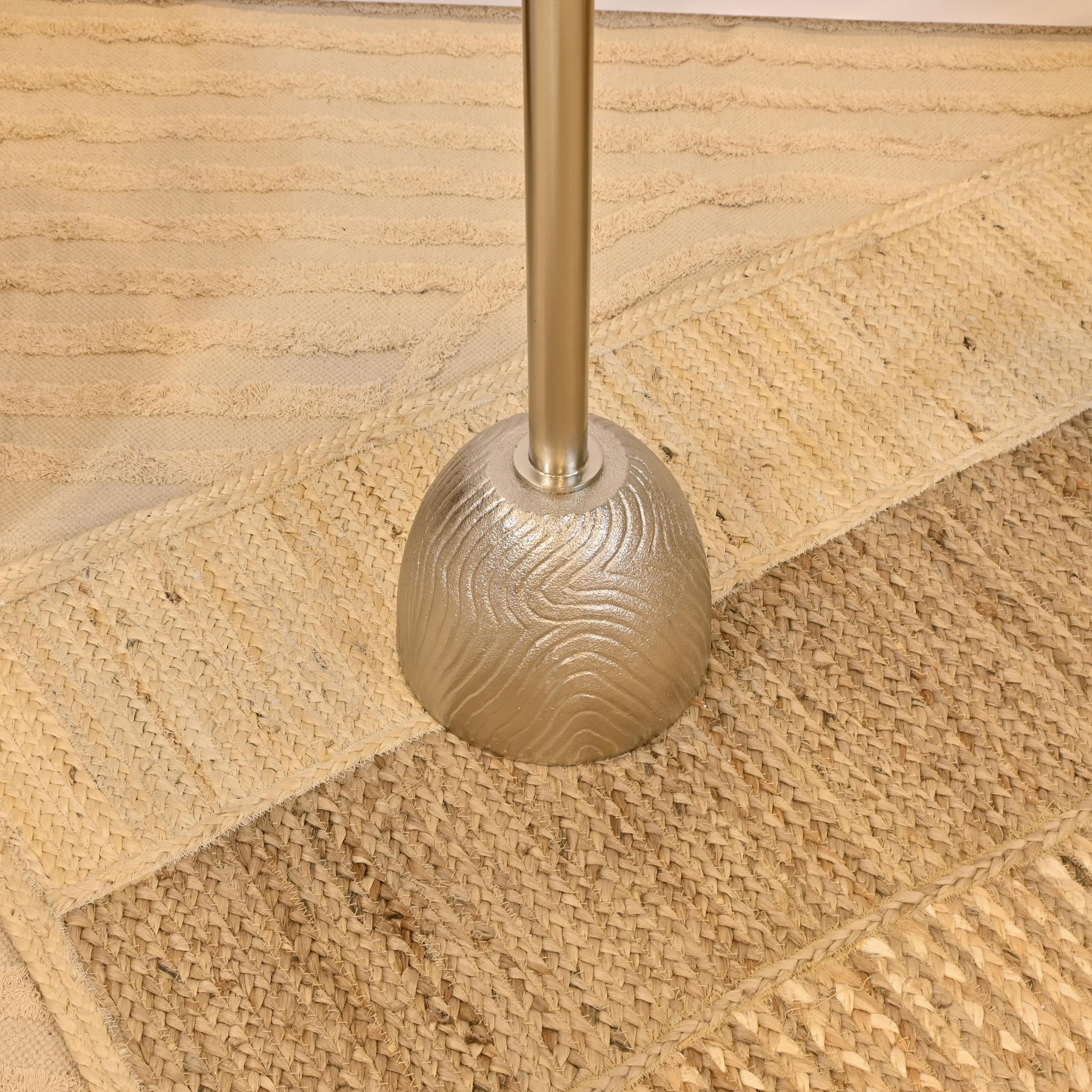 Crafted by Lifestyle Textured Metal Top Side Table with Pedestal Base - 40x60 cms-furniture-livingroom-sideandendtables-image-3