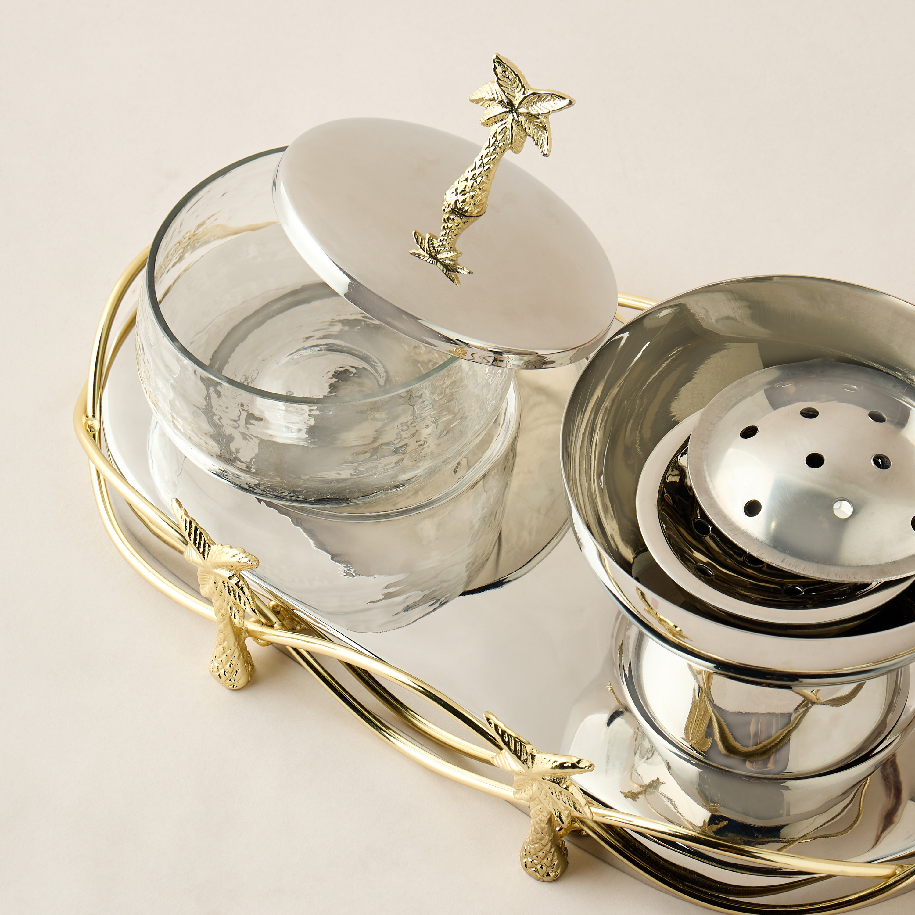 Decorative Palm Accent Jar - 30x12 cms-household-decor-decorativeobjectsandsculptures-image-3