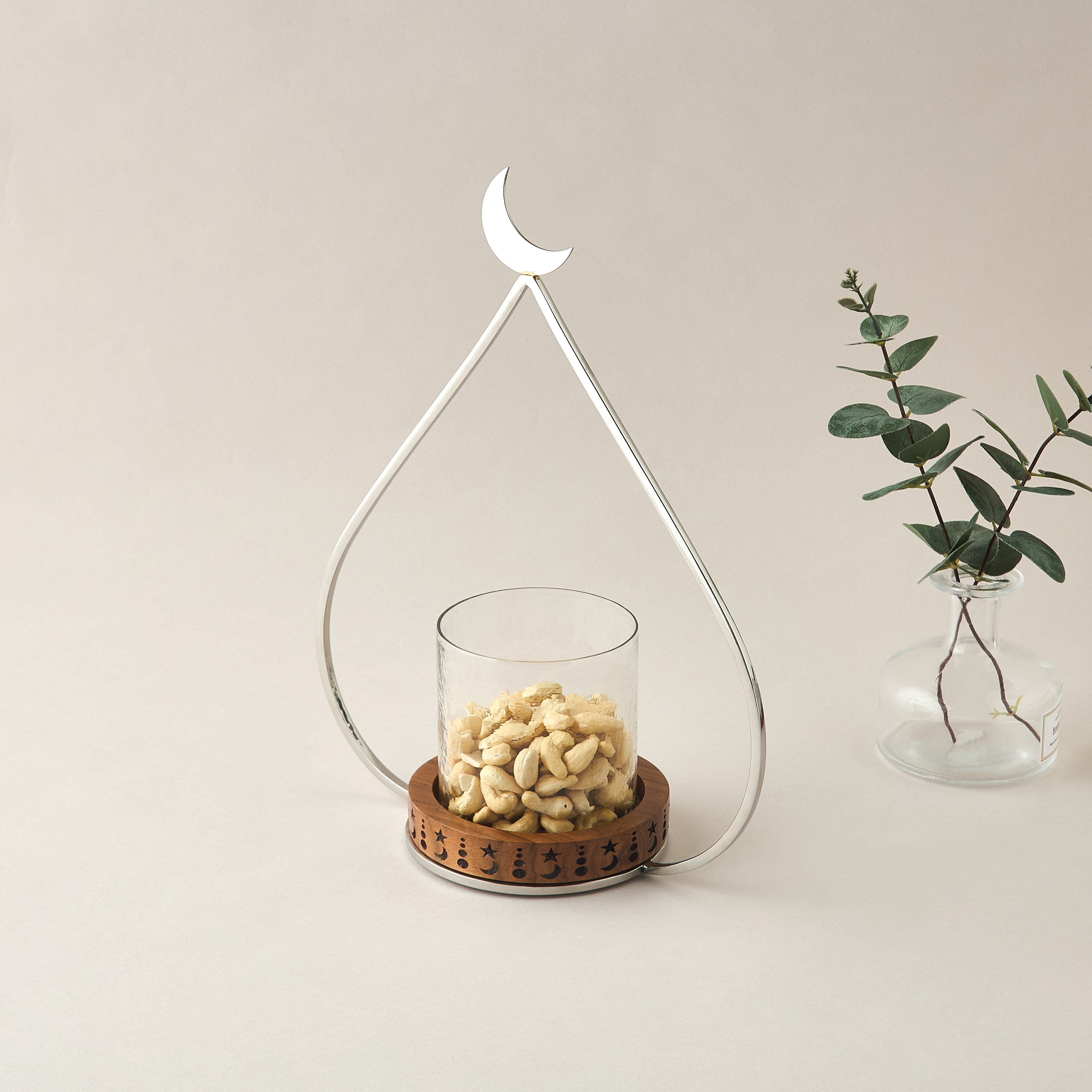 Decorative Crescent Accent Votive - 27x35 cms-household-decor-decorativeobjectsandsculptures-image-2