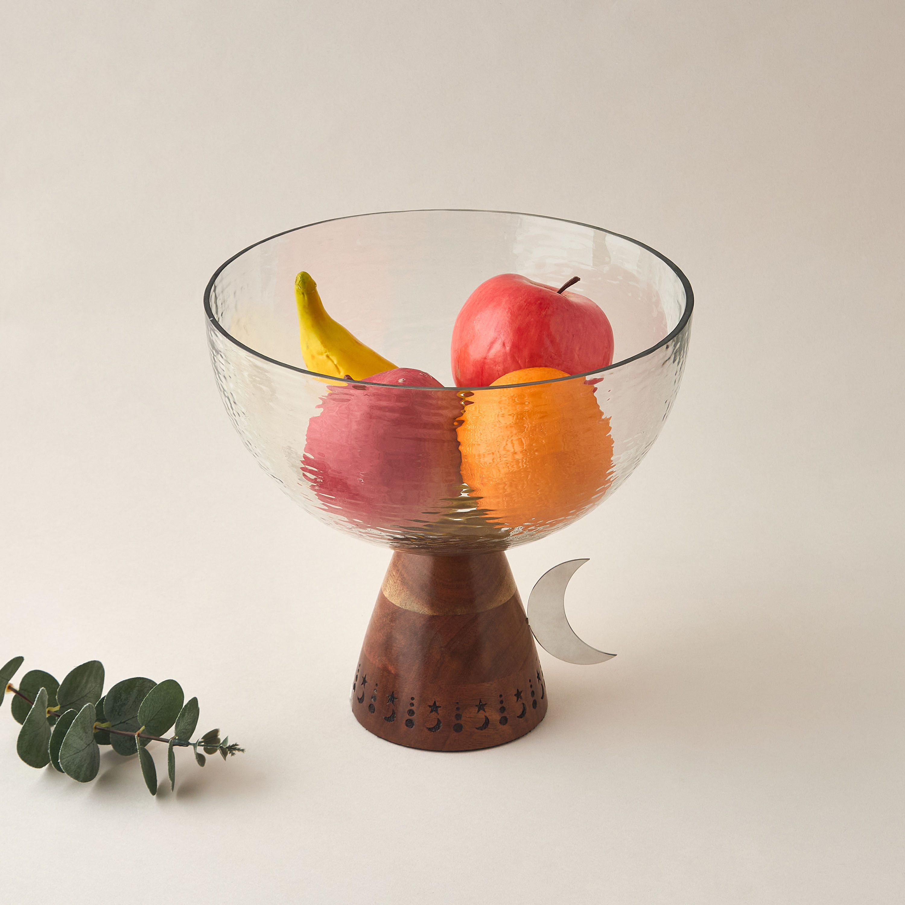 Decorative Footed Glass Bowl - 25 cms-household-decor-vasesandbowls-image-2