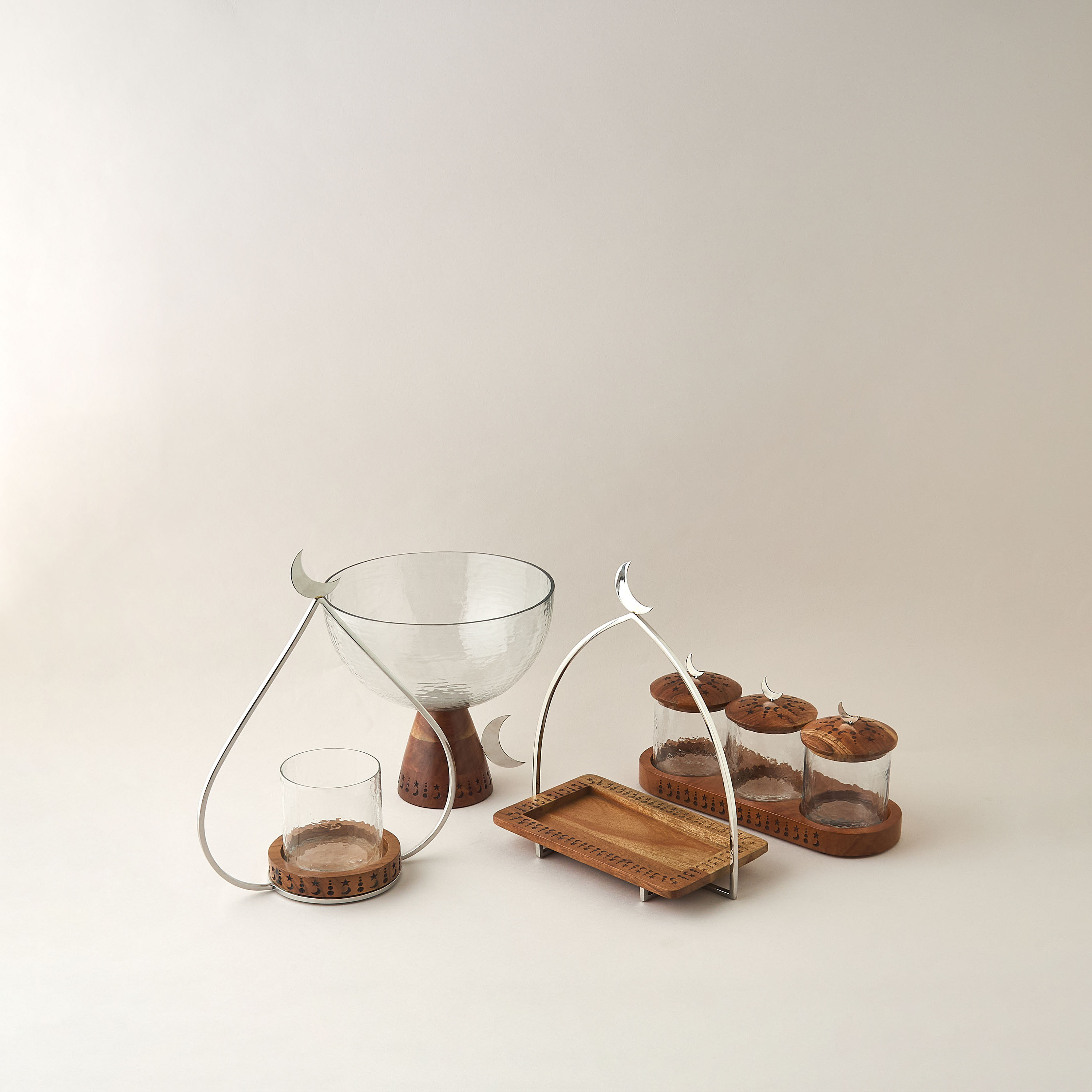 Decorative Footed Glass Bowl - 25 cms-household-decor-vasesandbowls-image-5