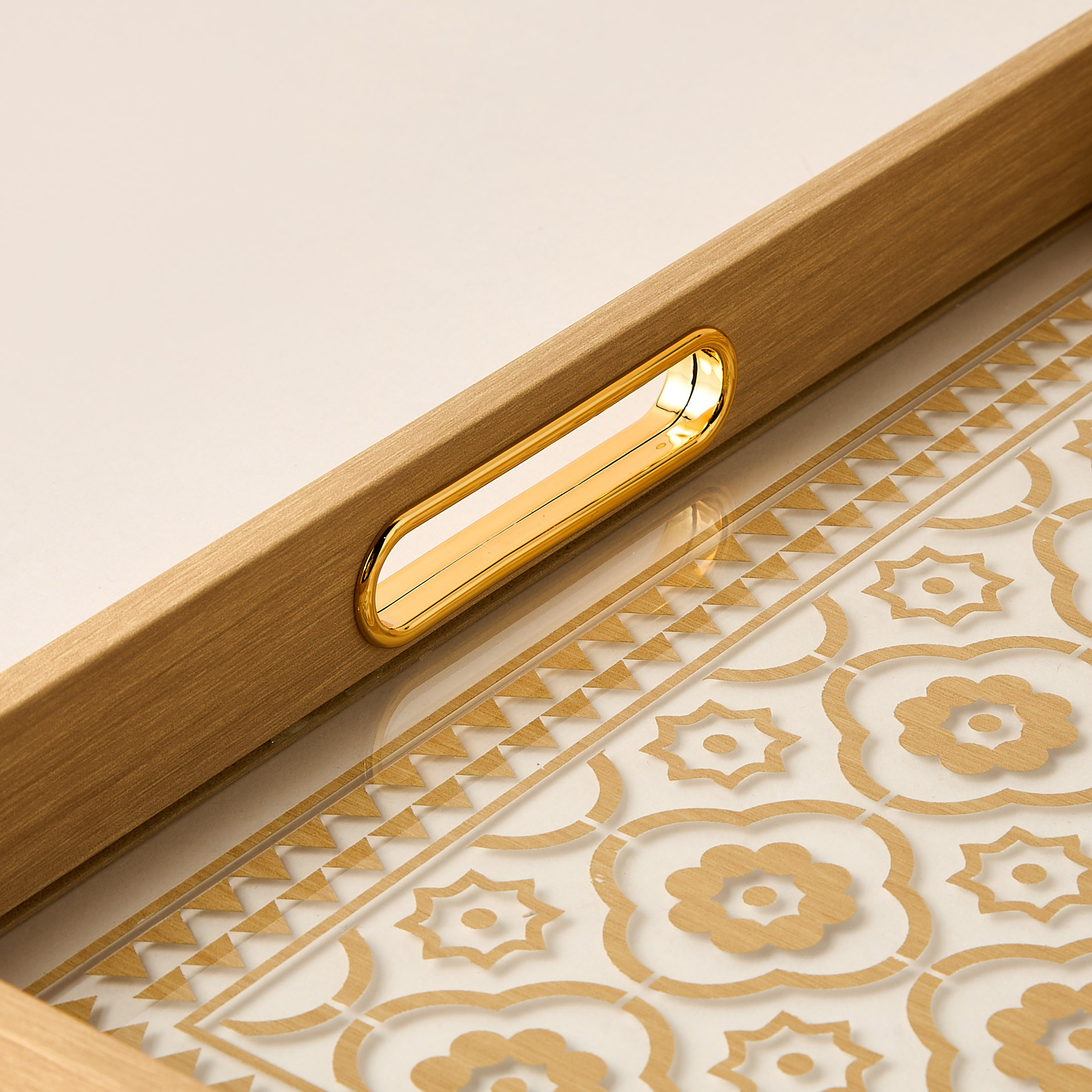 Printed Decorative Tray with Cutout Handle - 37x29 cms-household-decor-boxesandtrays-image-3