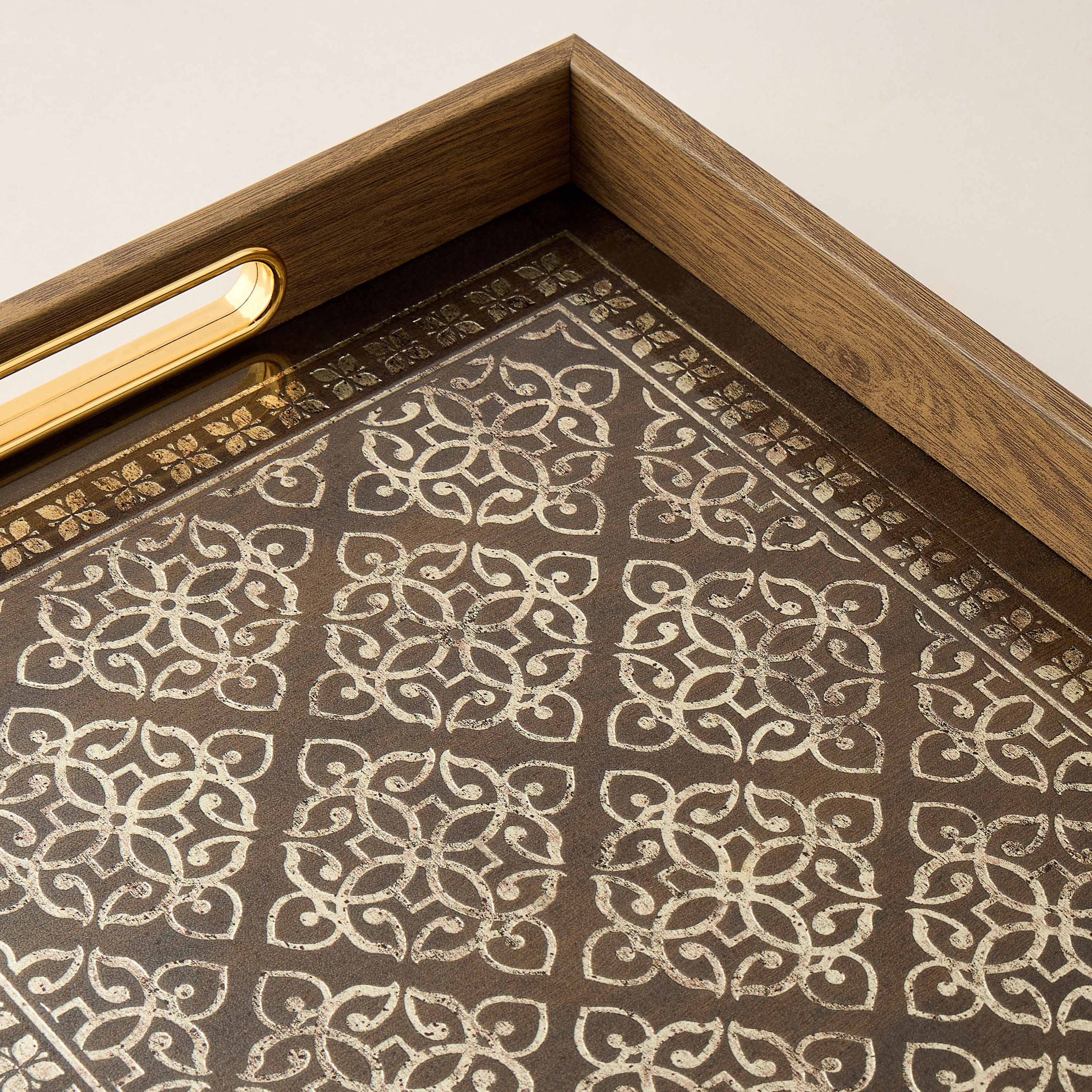 Decorative Tray with Handles - 44x10 cms-household-decor-boxesandtrays-image-3