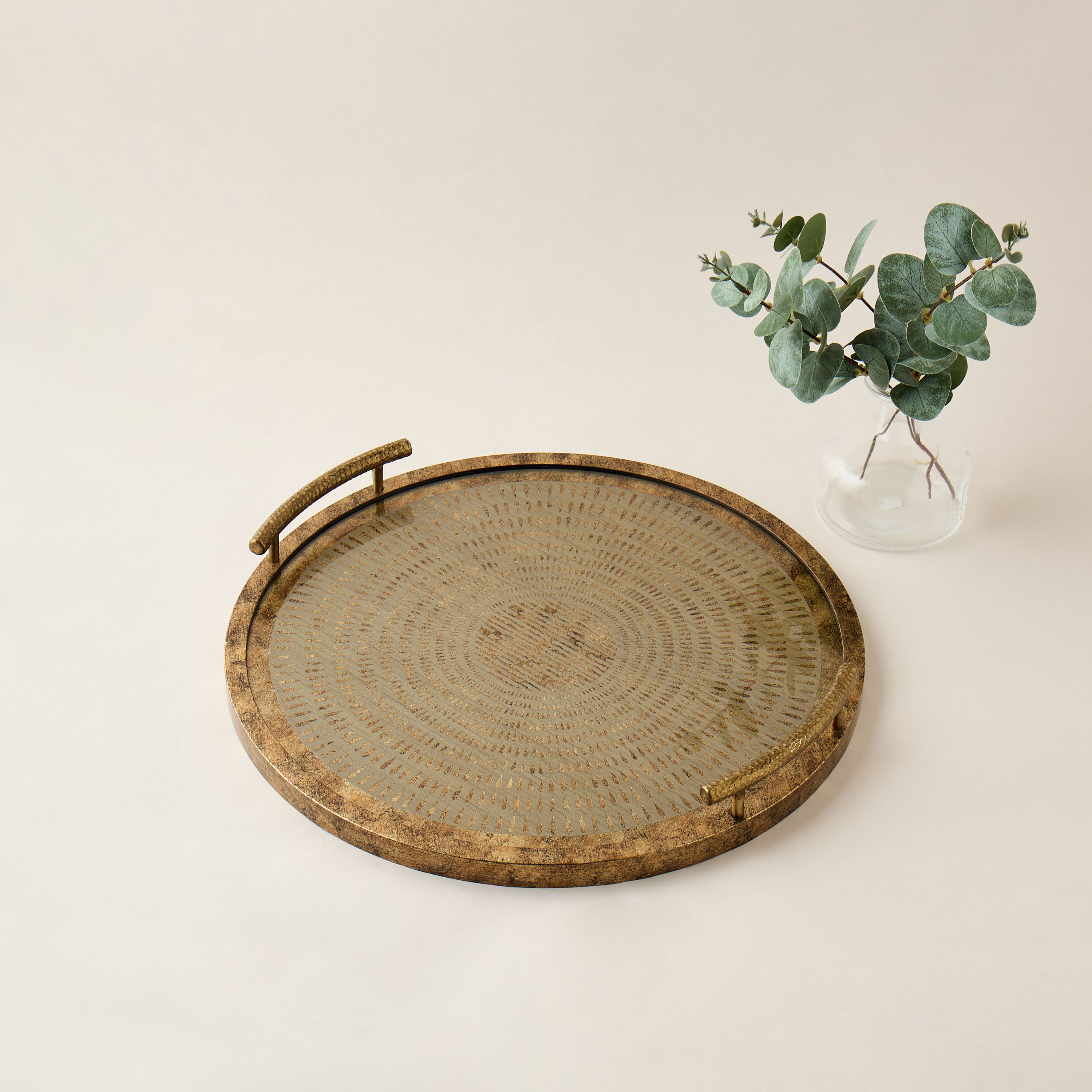 Decorative Acrylic Tray with Handles - 45 cms-household-decor-boxesandtrays-image-2