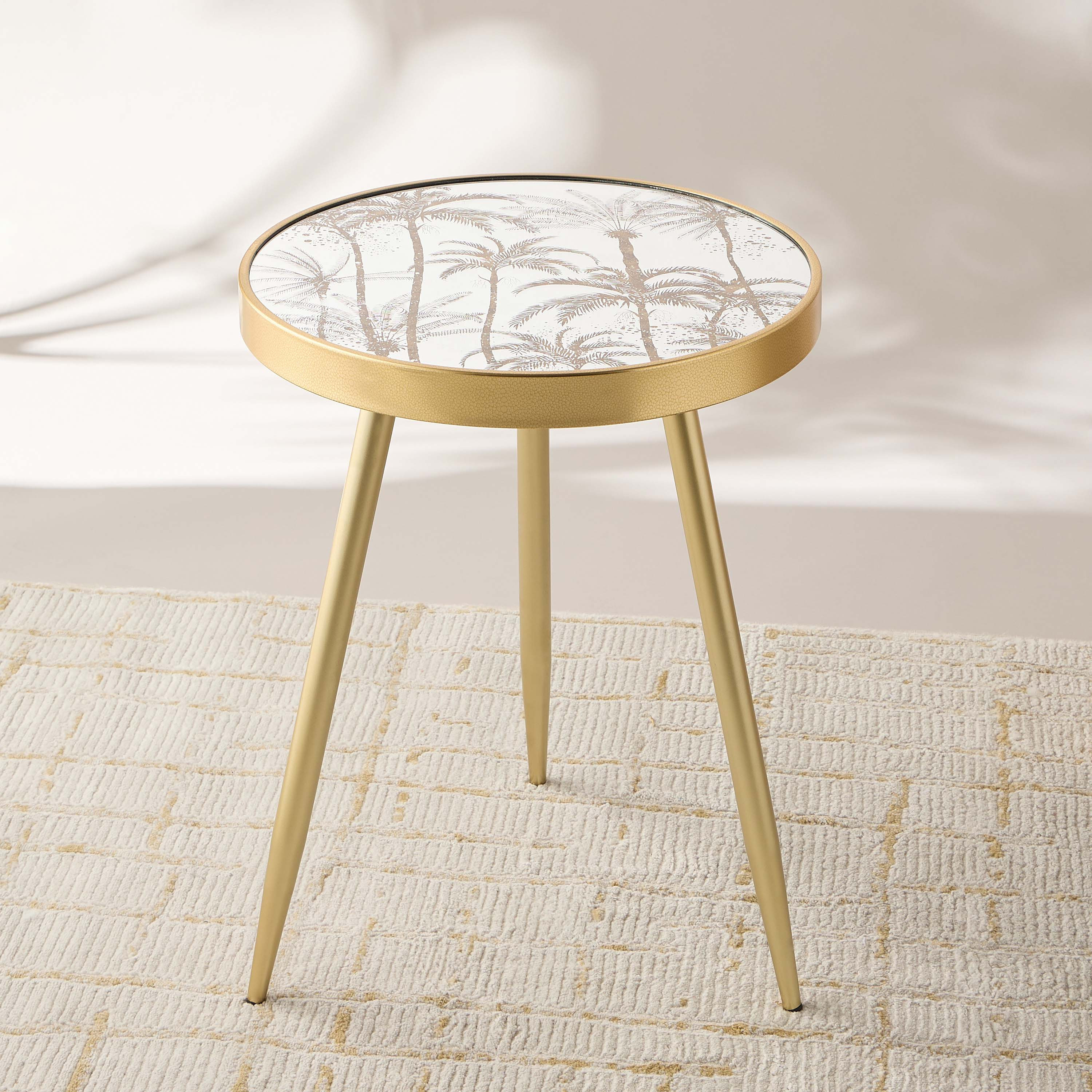 Palm Decorative Accent Table - 45x45x61 cms-furniture-livingroom-sideandendtables-image-1
