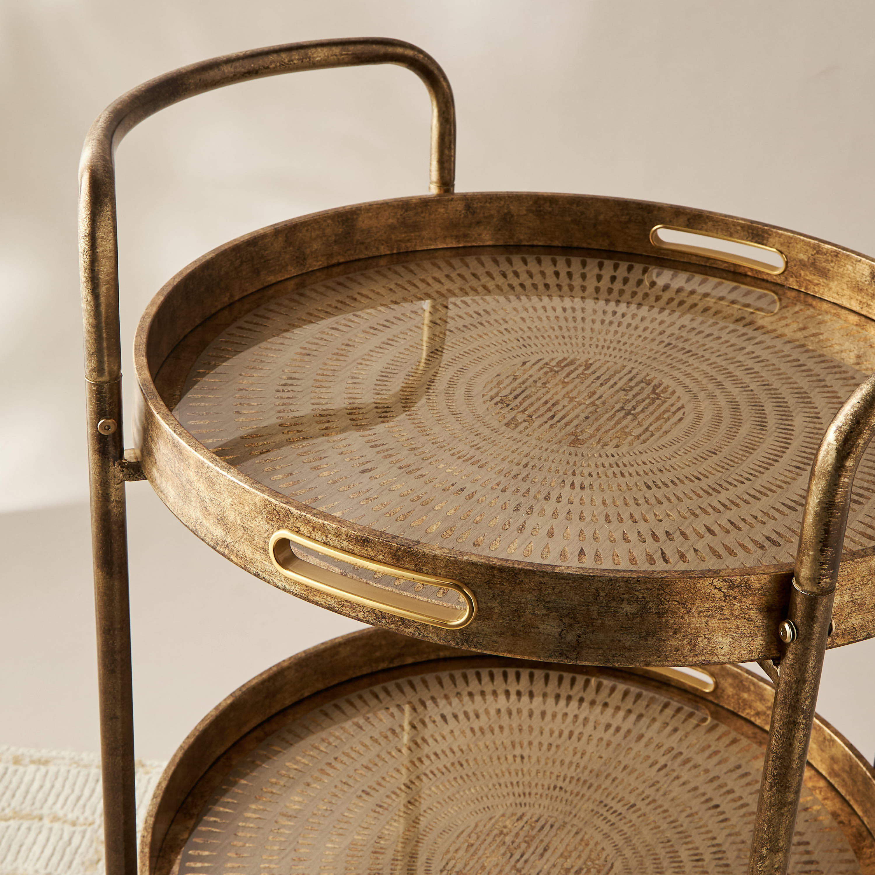 Metal 3-Tier Serving Trolley - 51x86 cms-furniture-diningroom-servingtrolleys-image-3
