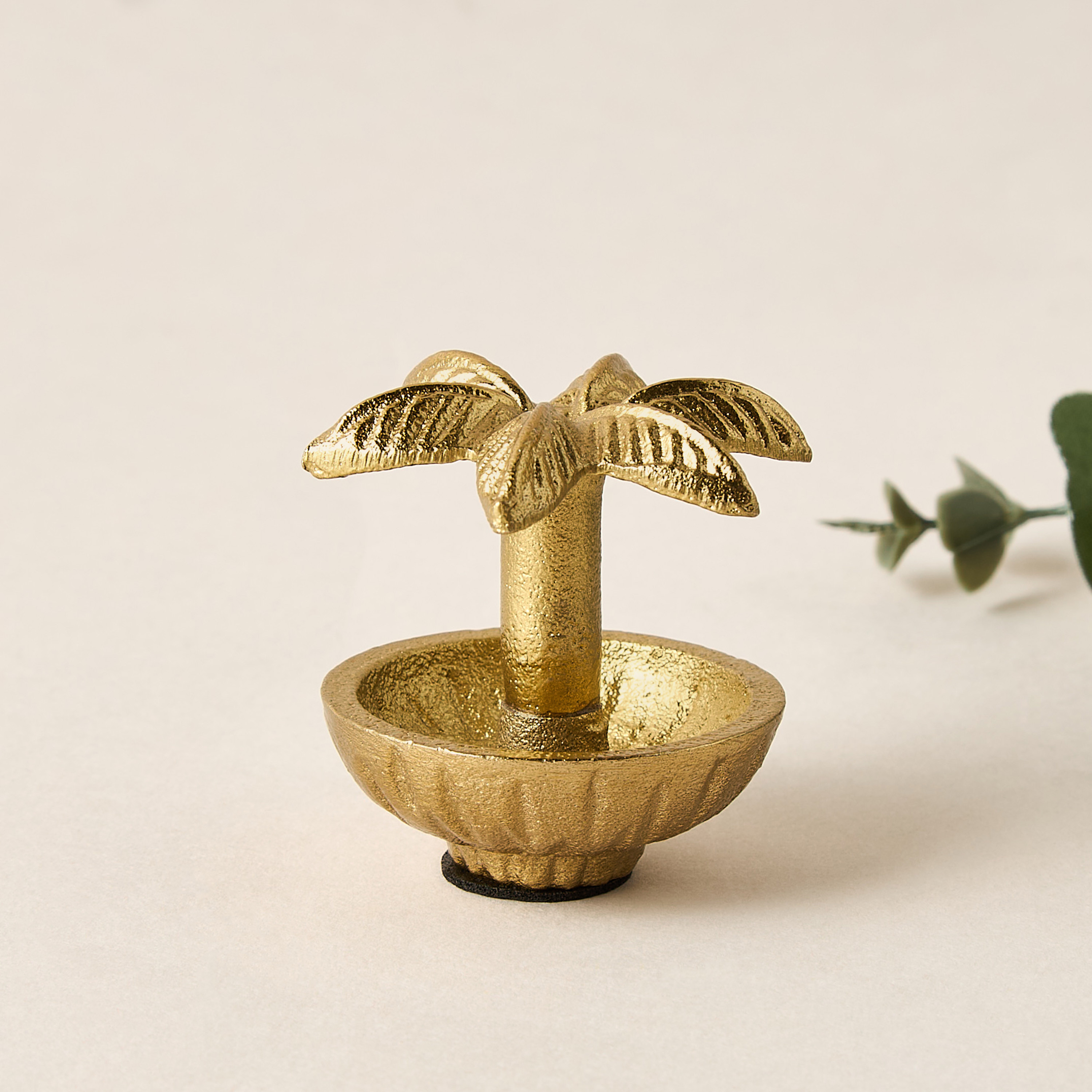 Palm Tree Accent Incense Holder - 5x5 cms-household-decor-decorativeobjectsandsculptures-image-1
