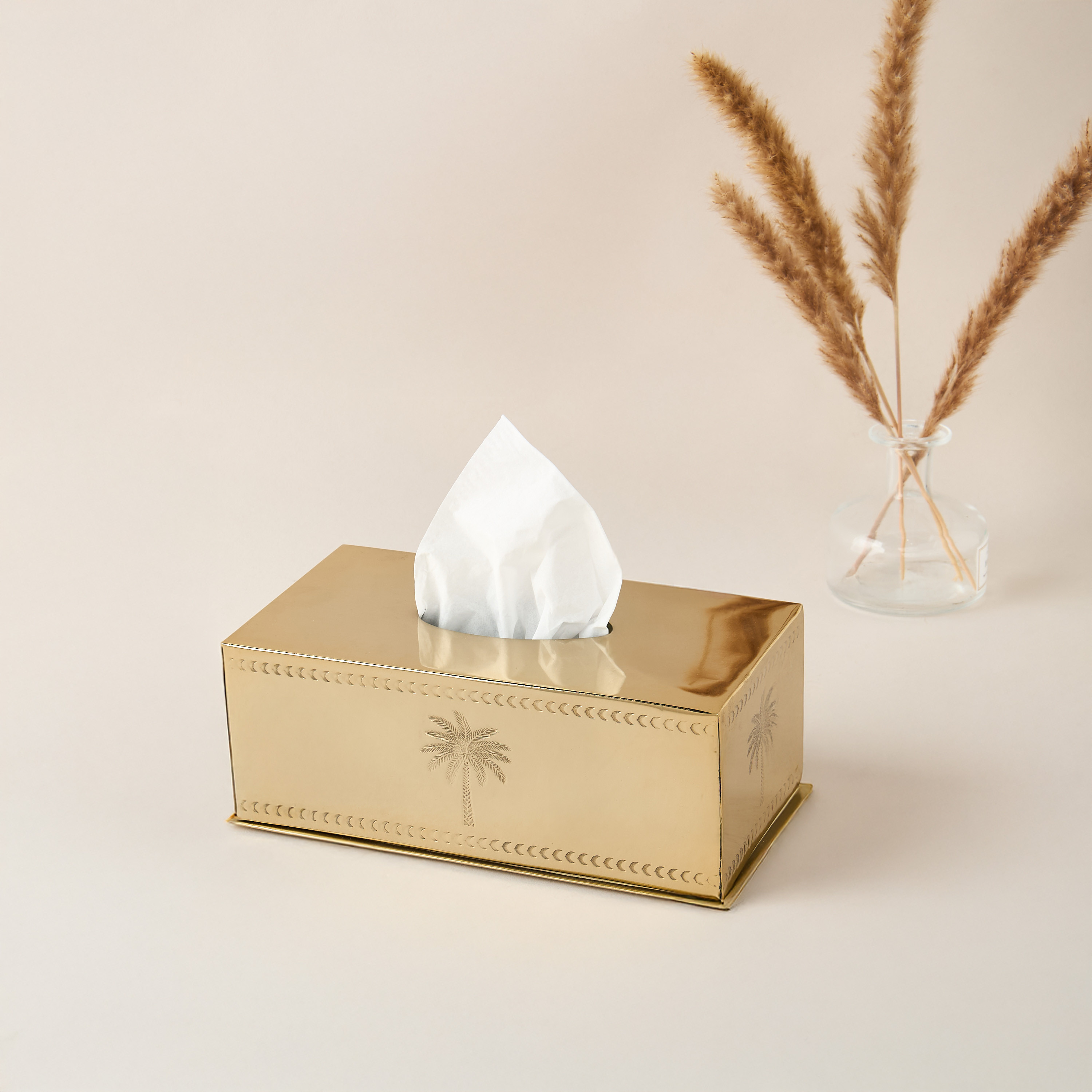 Palm Tree Engraved Tissue Holder-household-decor-decorativeobjectsandsculptures-image-1