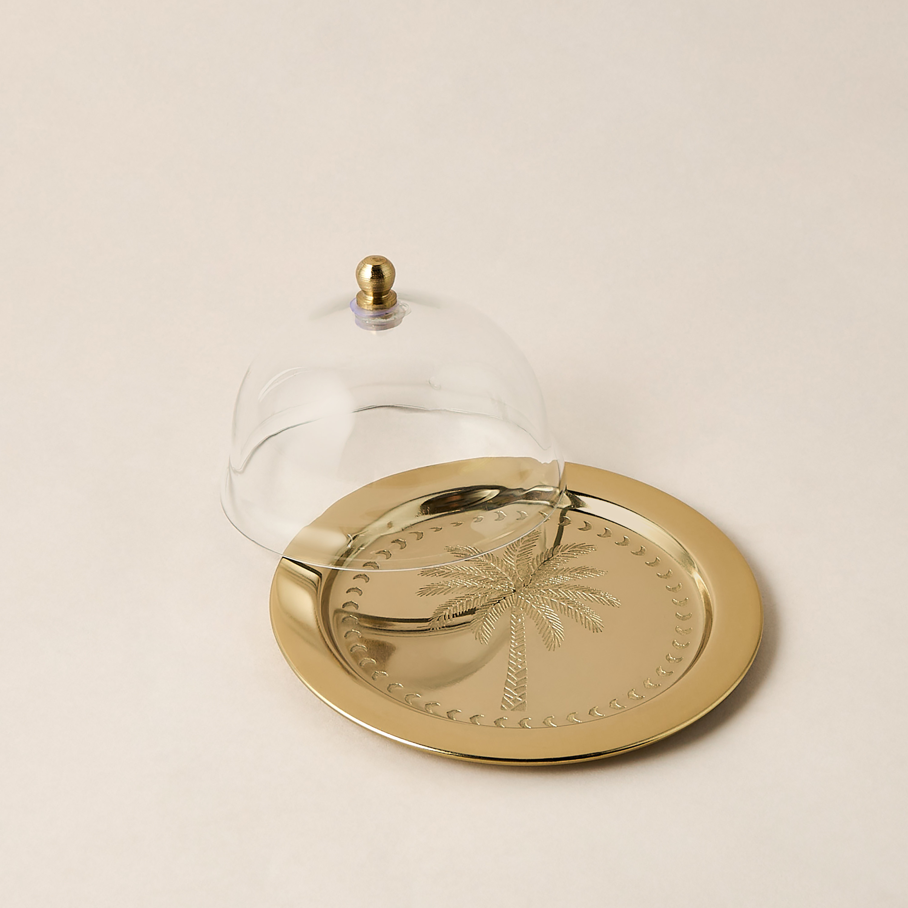 Palm Tree Embossed Date Tray with Dome Lid - 17 cms-household-dining-dinnerware-bowls-image-4