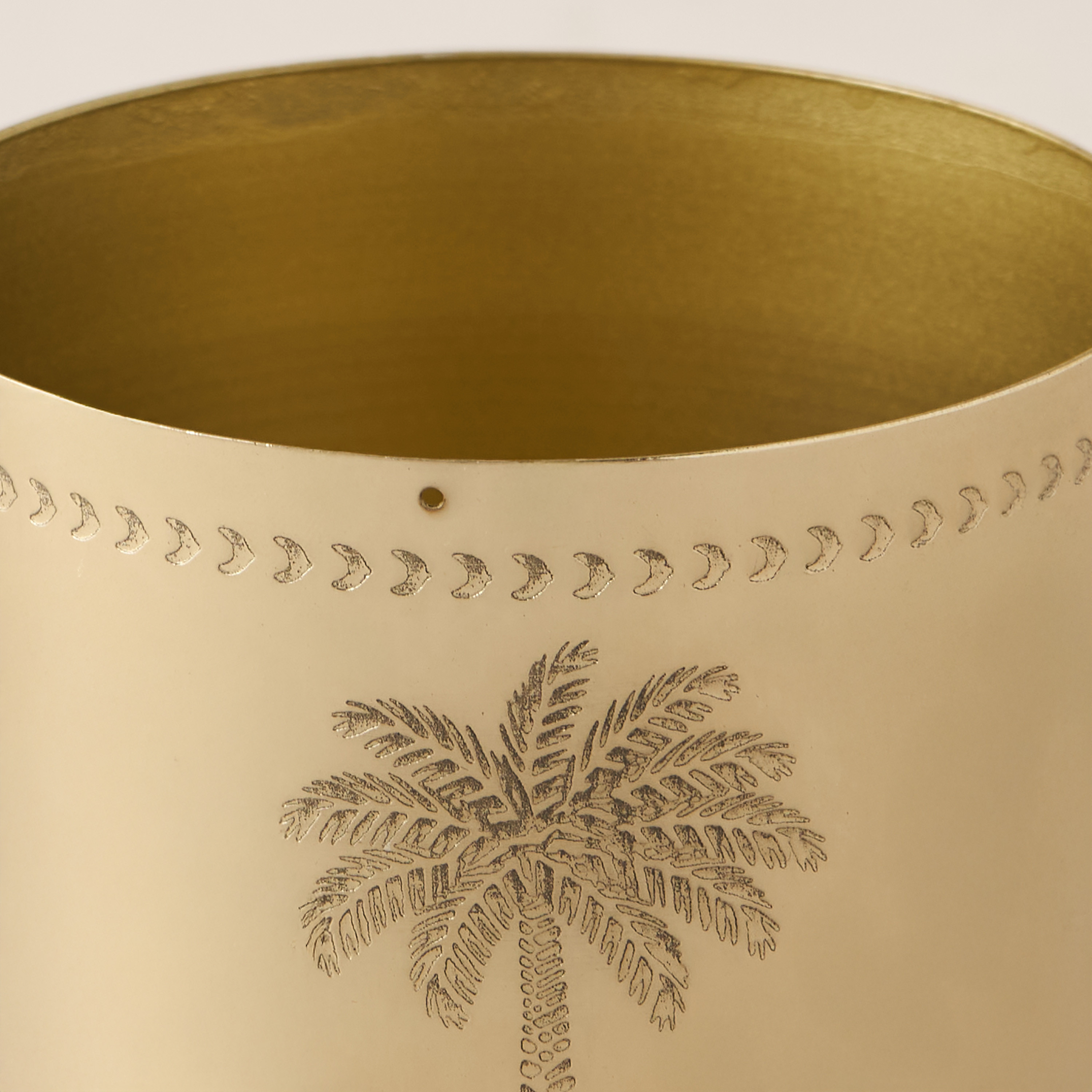Palm Tree Engraved Metal Votive - 9 cms-household-decor-vasesandbowls-image-3
